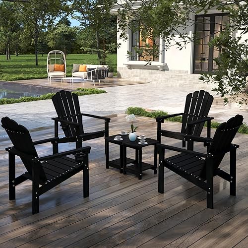 Miniatura 2 de Silla Adirondack apilable, sillas Adirondack de HDPE para todo tipo de clima, duraderas y ahorran espacio, sillas de plástico para exteriores con