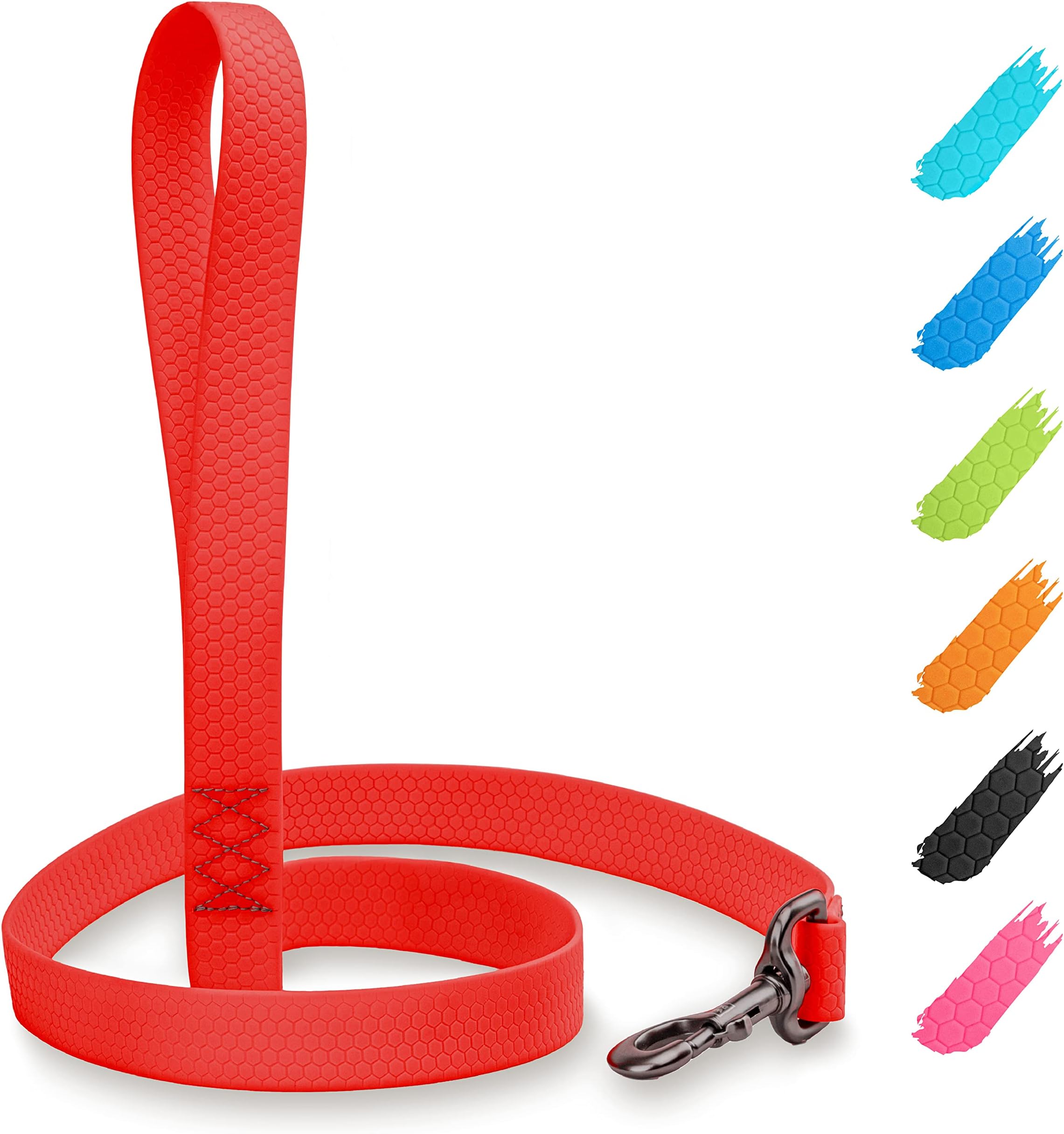 WAUDOG Waterproof Dog Leash 4 Ft / 6 Ft - Anti-Slip Dog Leash for Large Dogs, Small and Medium Dogs - Heavy Duty Dog Leash with Water and Dirt-Resistant - Long Or Short Dog Leashes for Boy & Girl Dogs