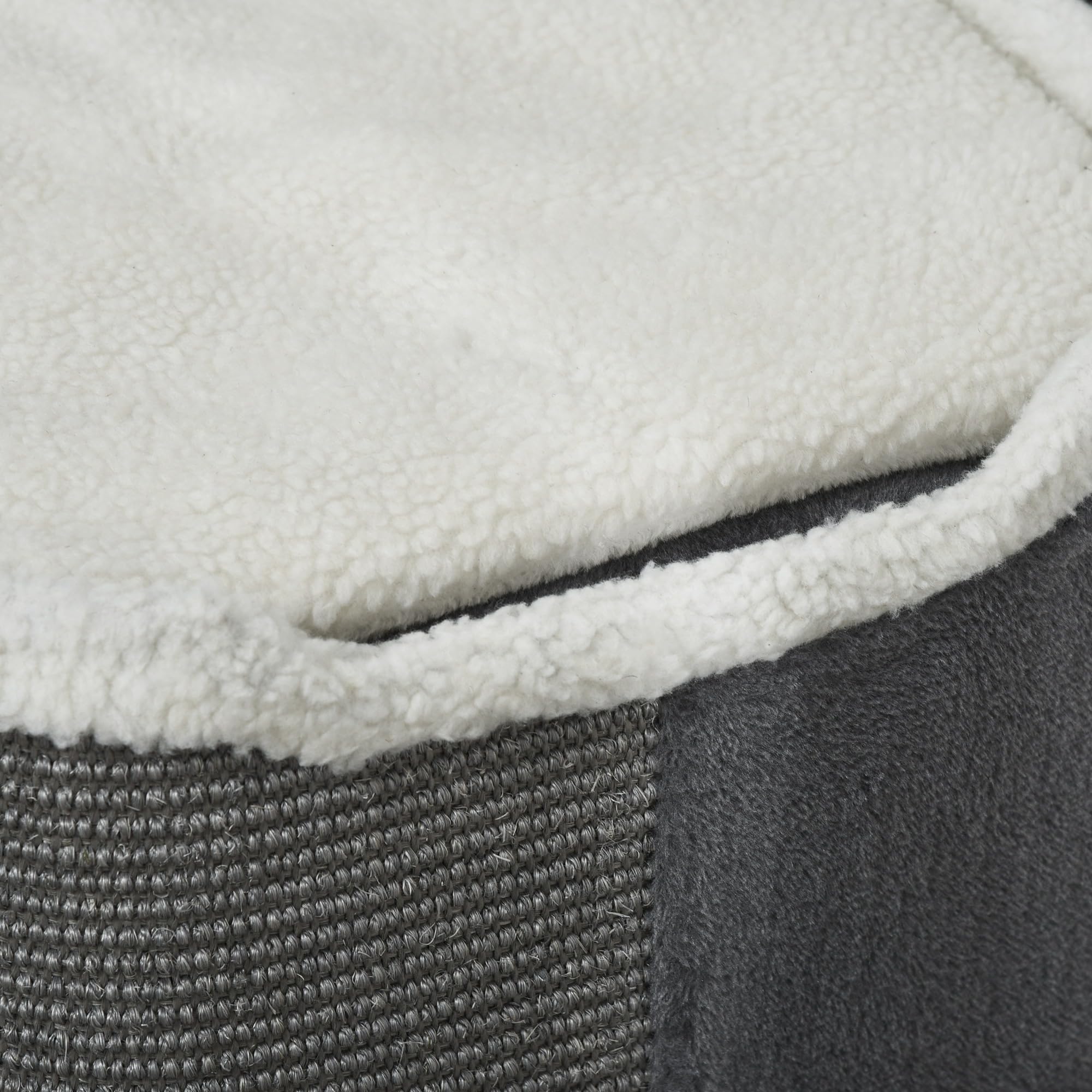 PawHut Barril Rascador para Gatos 74 cm de Altura Tonel de Escalada con 3 Cuevas de Sisal y Felpa Plataforma de Lana 40x40x74 cm Gris | de Sisal, Felpa Suave, Plataforma de Vellón
