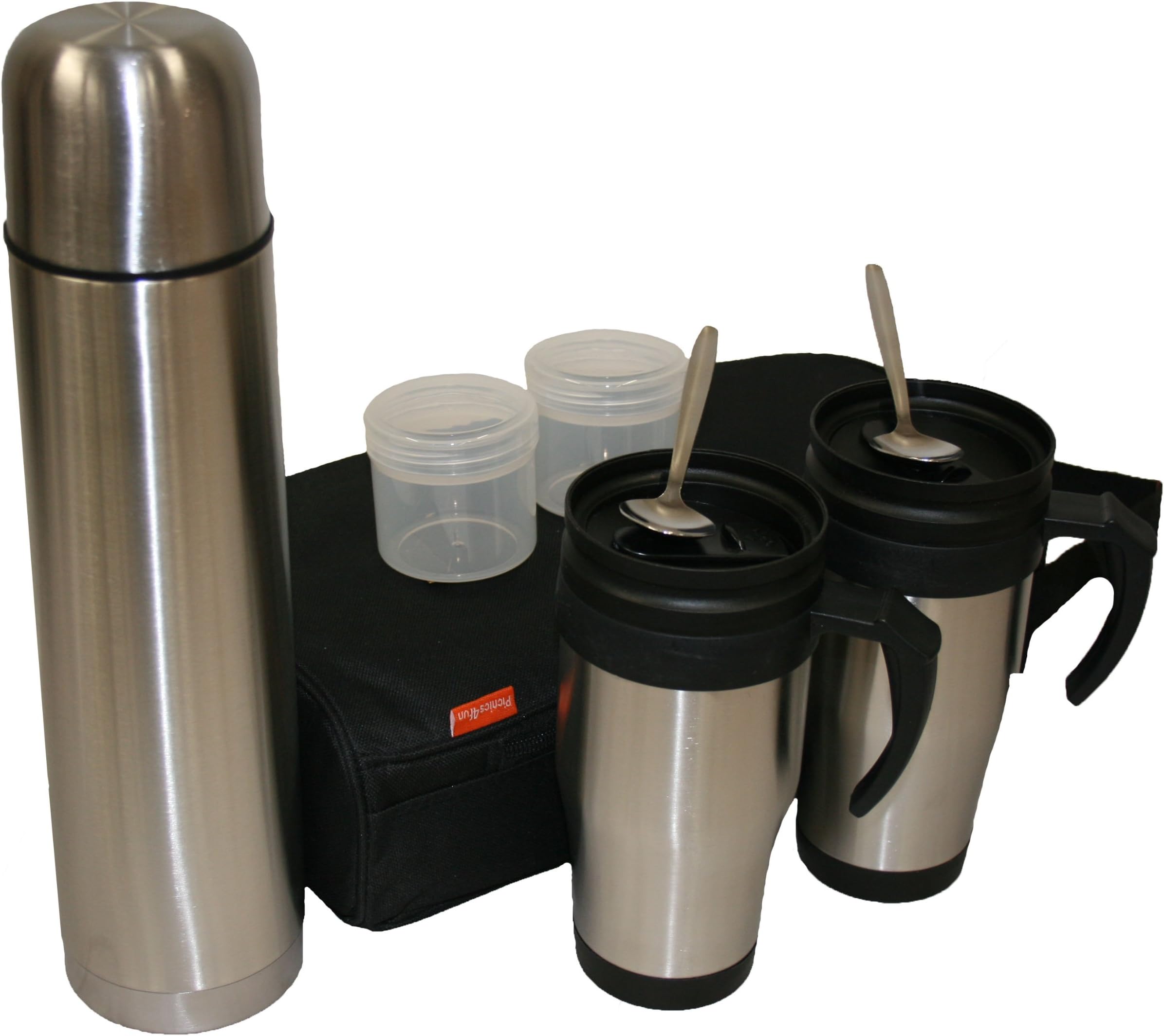 Picnics4fun Flask and Mugs set 1 litre