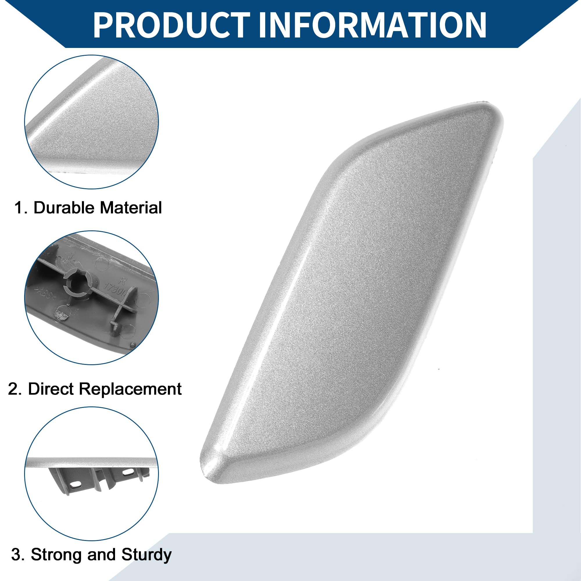 Cubierta De Boquilla De Faro Para Honda Accord 08-10 1 Pza | Tono Plateado, Derecha, Plástico, 1 Pza, Cp1 Cp2 Cp3, Reemplazo Directo, Fácil Instalación, Ajuste Preciso