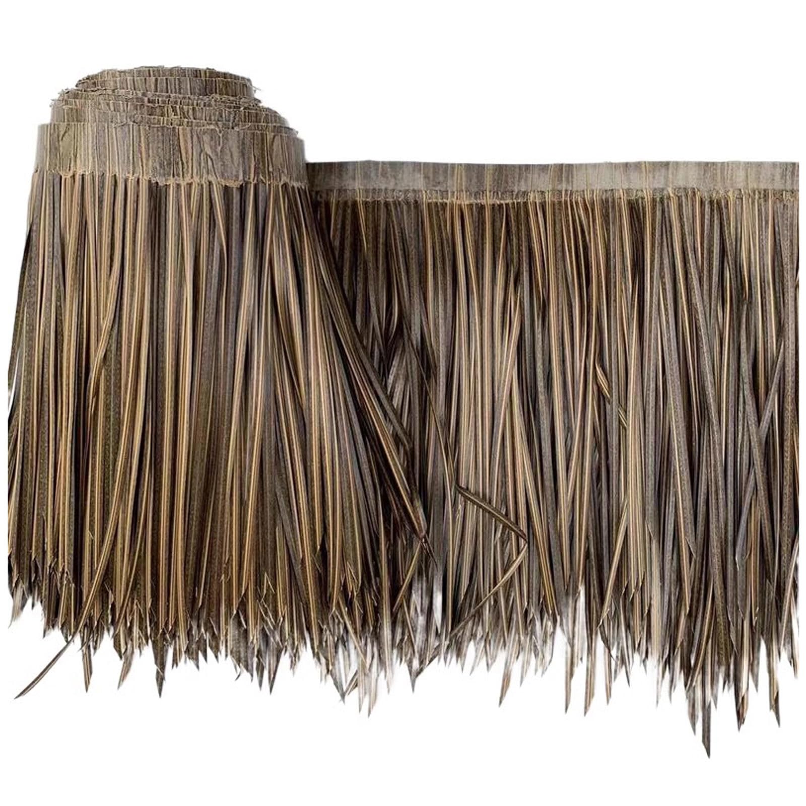 CWCQGH Tiki Bar Umbrella Cover - Synthetic Flame Retardant Palm Thatch Natural Look Decoration for Garden Gazebo Patio - Size: 0.5x8m/1.6x26ft,Mix-0.5x8m