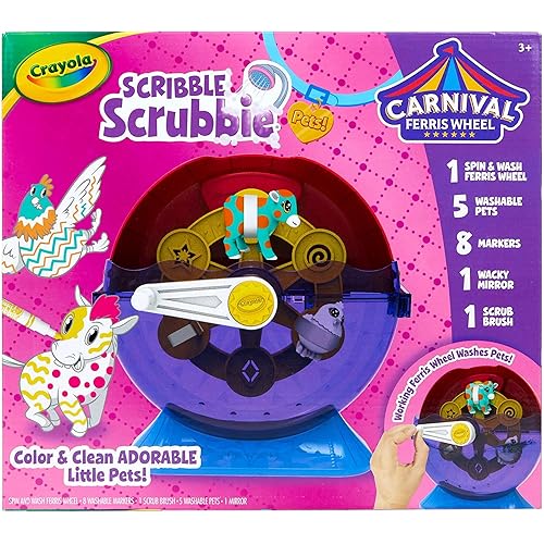 Crayola Scribble Scrubbie Pets Carnival Playset, Kids Gifts & Toys for Girls and Boys, Ages 3+