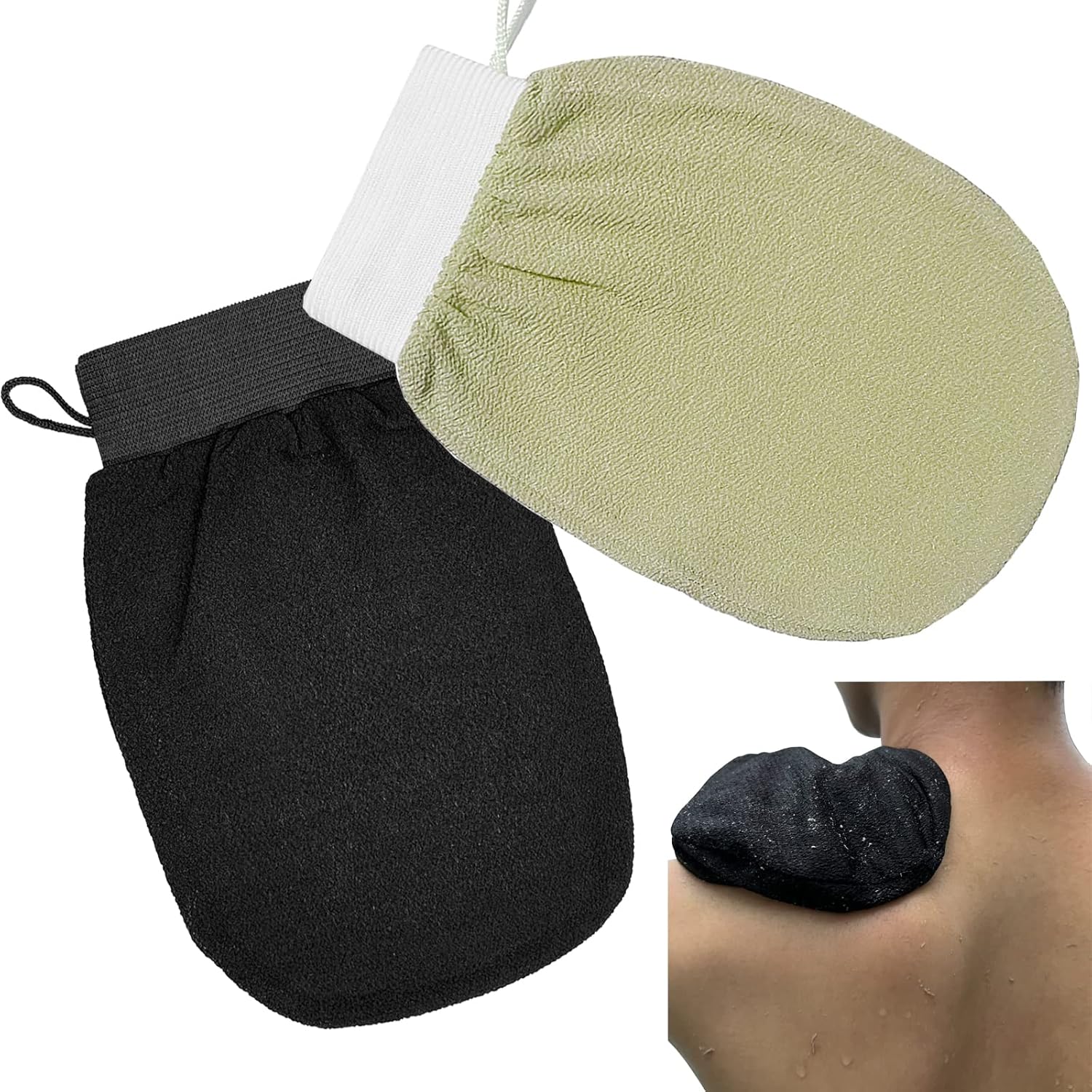 MAKEVAYEE Exfoliating Mitt, Body Scrubs for Women