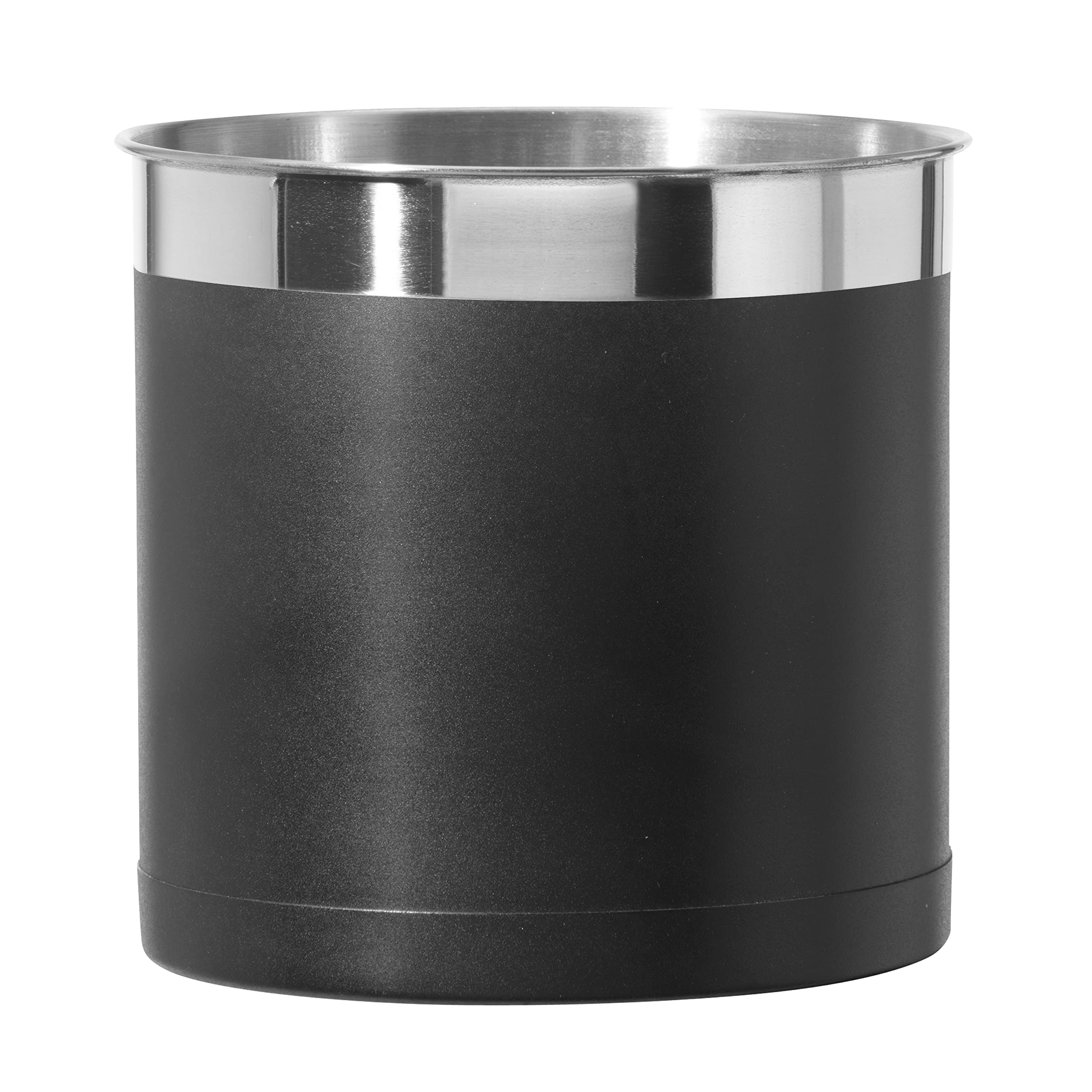OGGI Steel Holder Utensil Crock, Jumbo, Black - 7'' (7211.3)