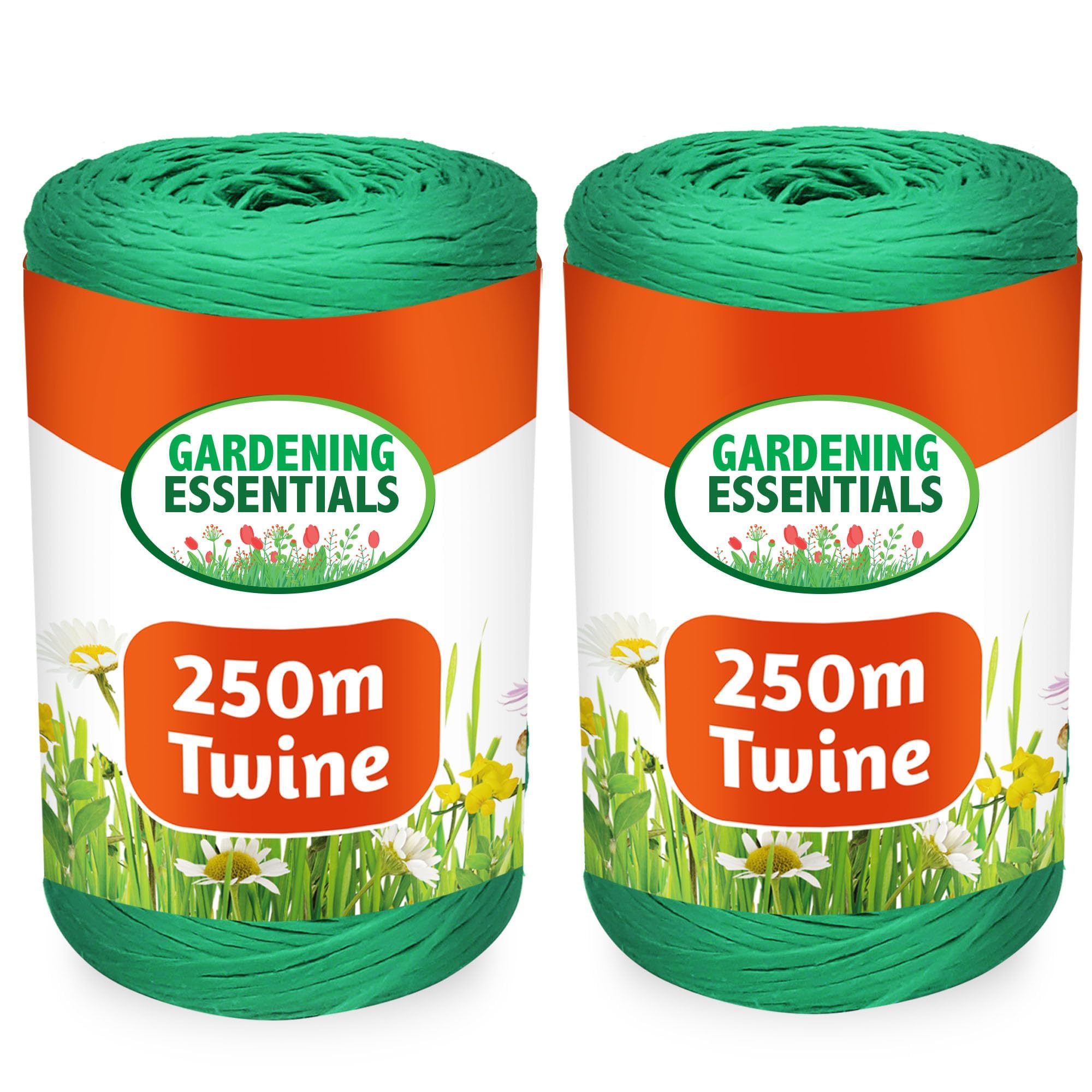 SOL 500m Garden Twine, Durable Twine String Rope of Plant Ties for Outdoor Plants, Polypropylene Garden Ties for Climbing Plants, Flexible Support for Vines, Tomatoes, Gardening, Landscaping (250mx2)