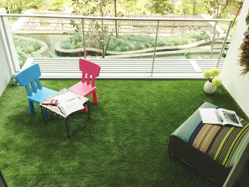 Kuber Industries PVC Artificial Grass Carpet - 78"x 36", Green (Gras00104)
