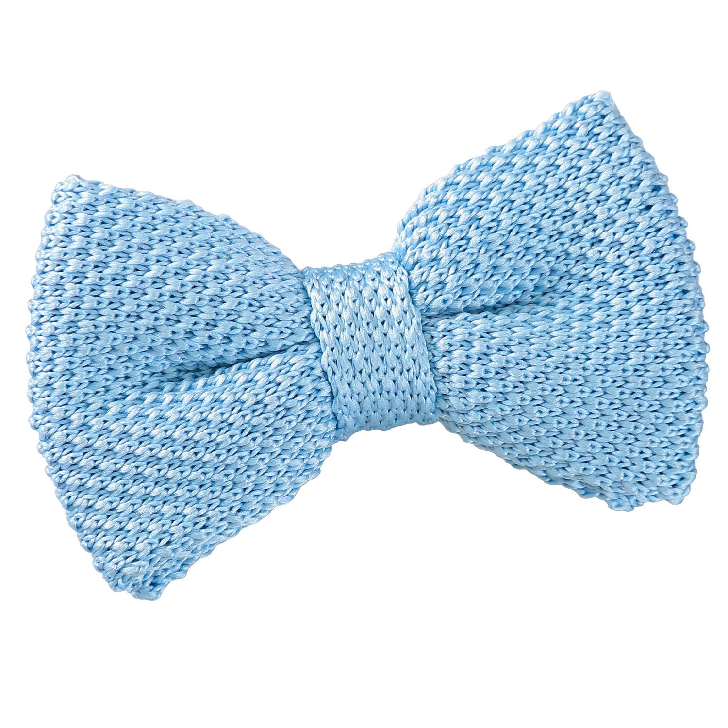 Dqt Boys Baby Blue Plain Knitted Pre-Tied Bow Tie – Wedding Page Formal Bowtie