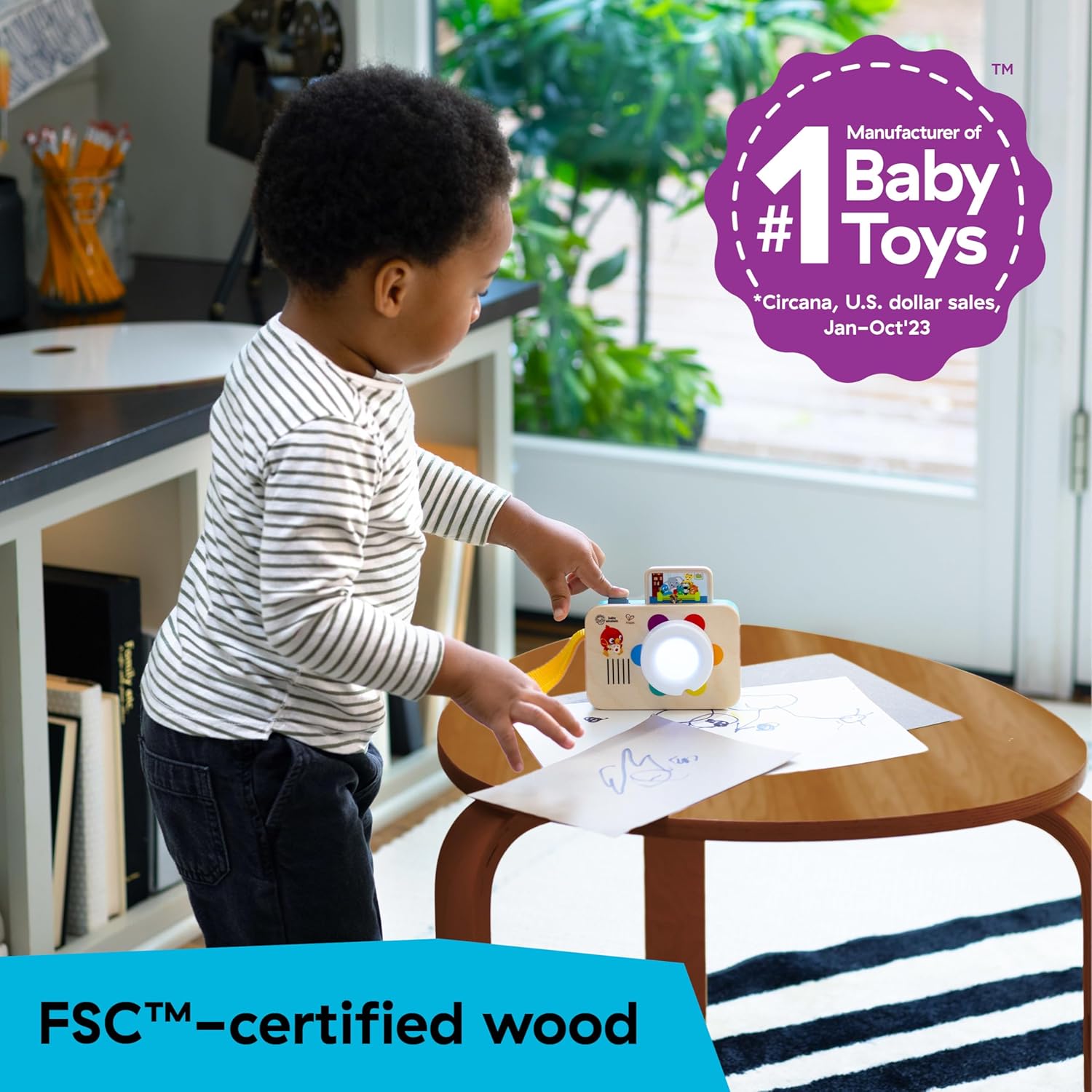 Baby Einstein   Hape Learning Lens Toy Camera for Pretend Play, Ages 6 Months and Up