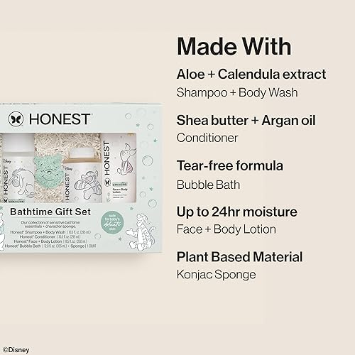 Miniatura 3 de The Honest Company Set de regalo para el baño sin fragancia + diseño de Disney, artículos esenciales de baño hipoalergénicos para pieles sensibles