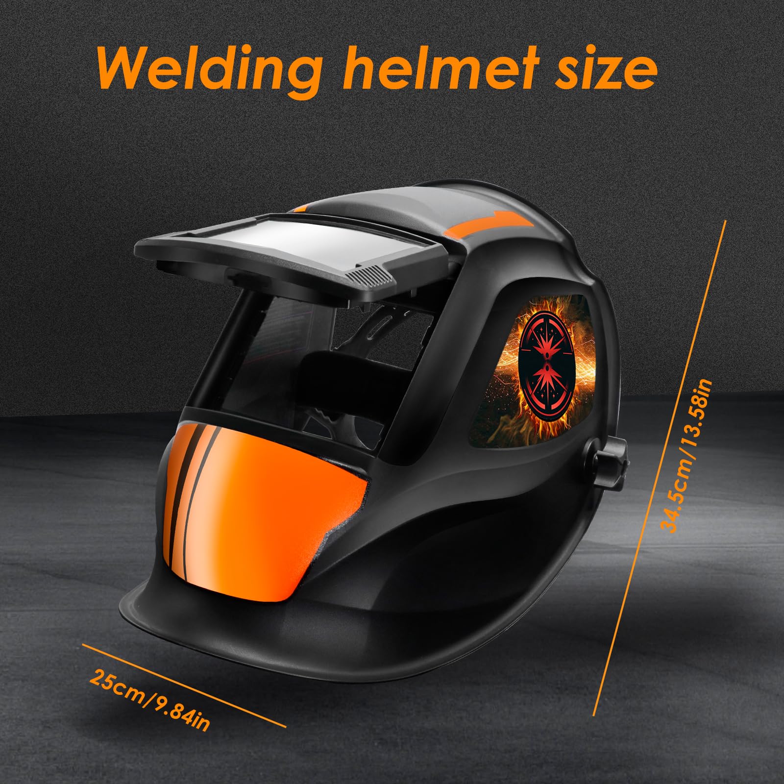 CCLIFE 3 in 1 Hochklappbarer Real Colour Automatik Schweißhelm Automatische Verdunkelung für TIG MIG 92 × 42 mm Großes Sichtfeld 1/1/2/2 Optische Klarheit Solarbetriebene Ultra-Leicht schweißmaske