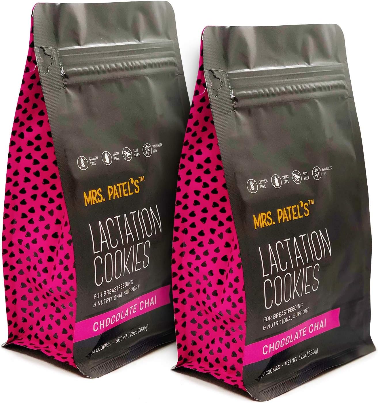 Lactation Cookies, Chocolate Chip Chai, Featuring Shatavari, Handcrafted and Baked Fresh, Gluten-Free, Dairy-Free, Vegan, Fenugreek Free (2 Bags)