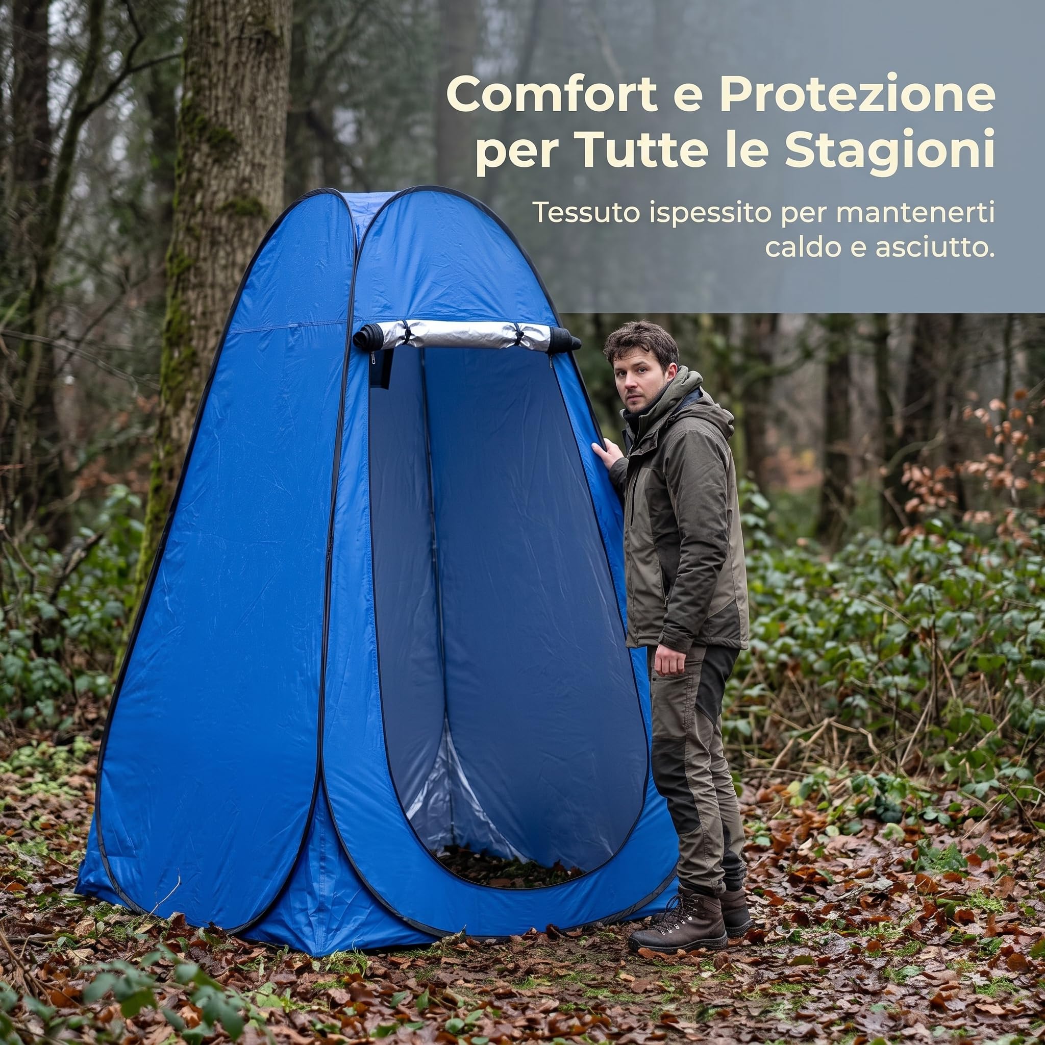 Duschzelt für Camping, Umkleidezelt & Toilettenzelt – Privatsphäre Zelt mit Regenschutz, 190cm hoch, Doppelperson (150 * 150 * 190cm)