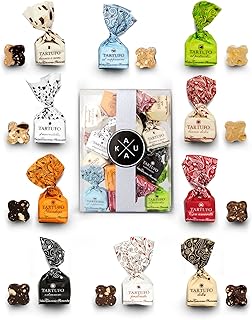 KauKau Geschenkset 140g Box: Antica Torroneria Tartufo Schokoladentrüffel Tartufi Trüffelpralinen in eine Box. 140g