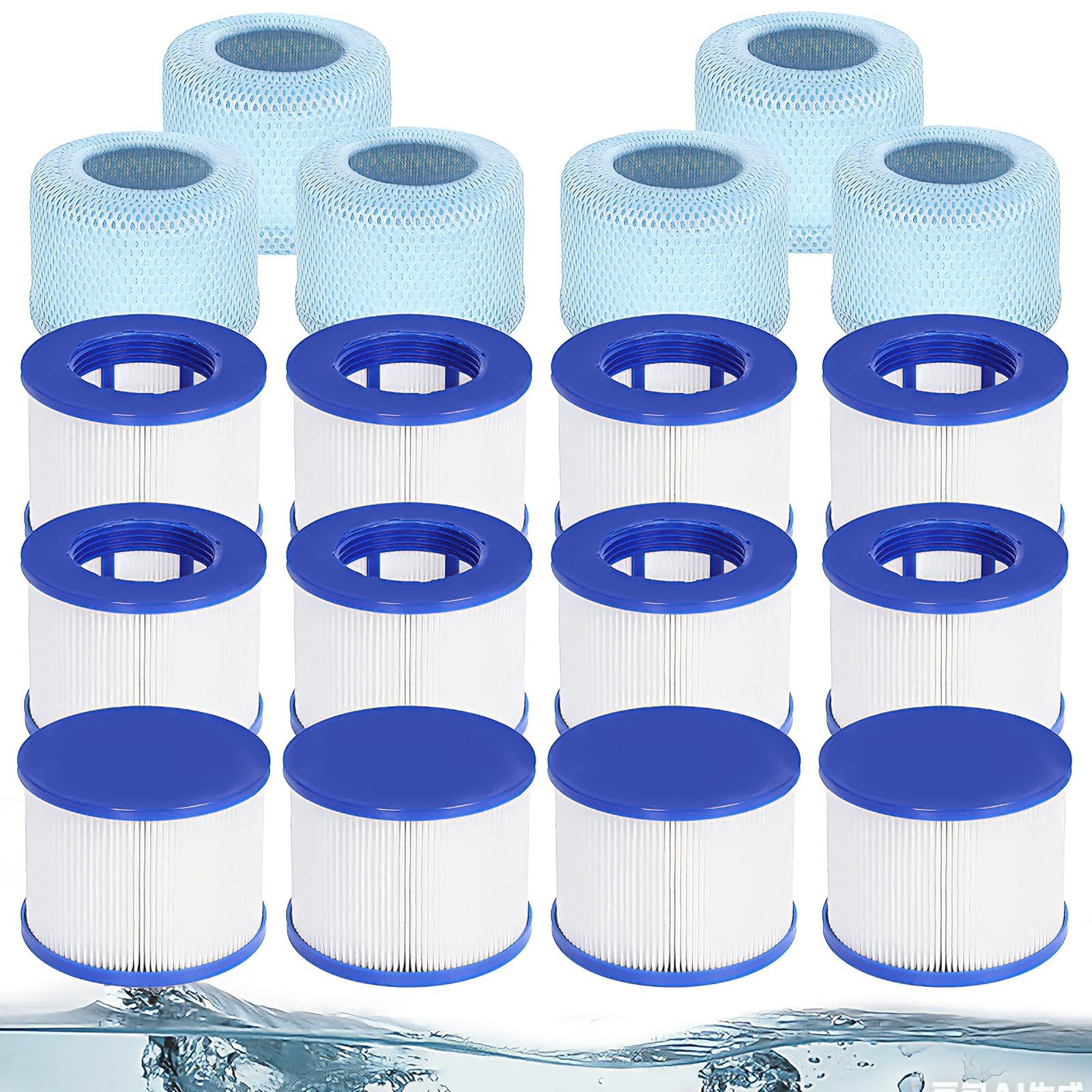 Cartucce Filtro di Ricambio per vasche idromassaggio, per vasche idromassaggio gonfiabili, Compatibile Le vasche idromassaggio RELXTIME,ALEKO,Wejoy e Aquaspa (12+6)