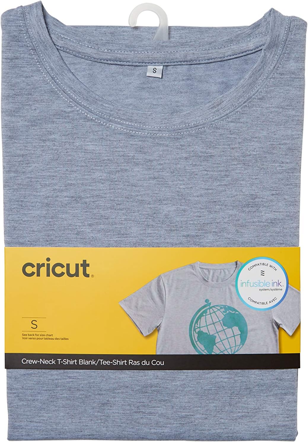 Cricut Infusible Ink Men's Crew Neck T-Shirt Gray - Small