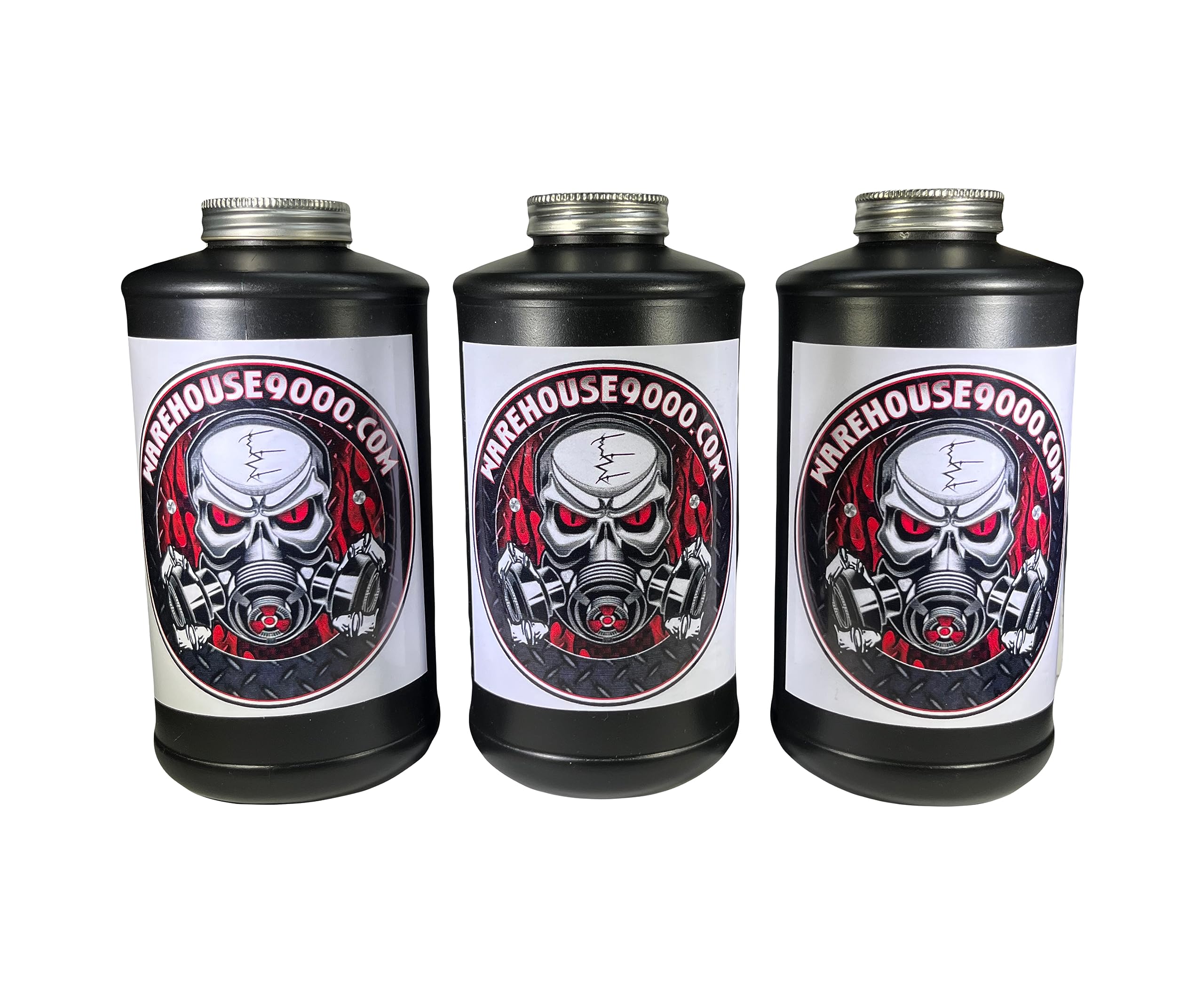 3 - Empty Black Undercoating Quart Bottles FOR QUART GUNS ONLY