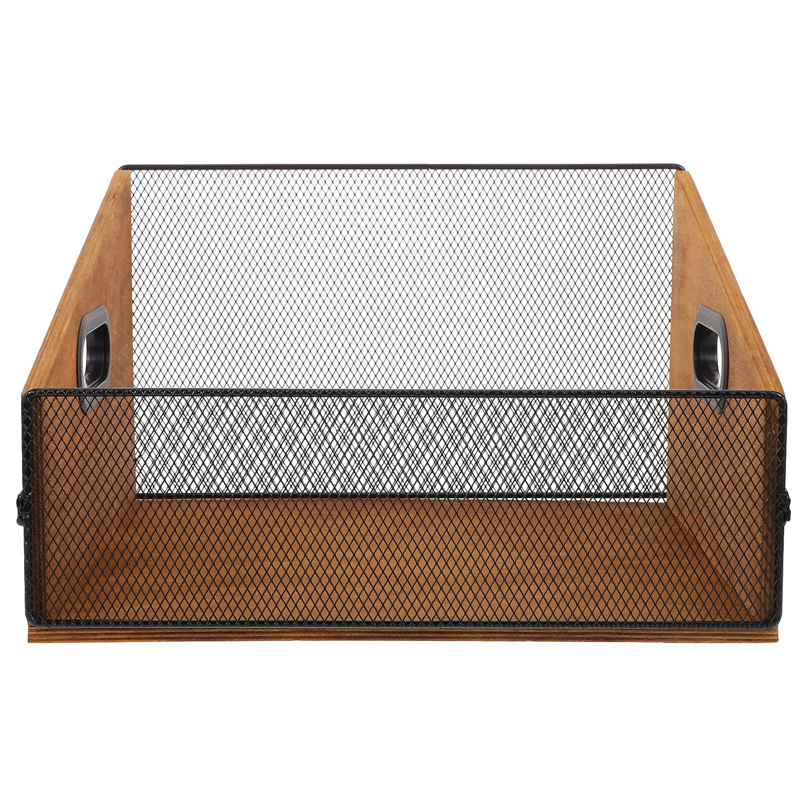 Boîte à albums vinyles en bois massif 36x30x21,5 cm pour rangement de disques