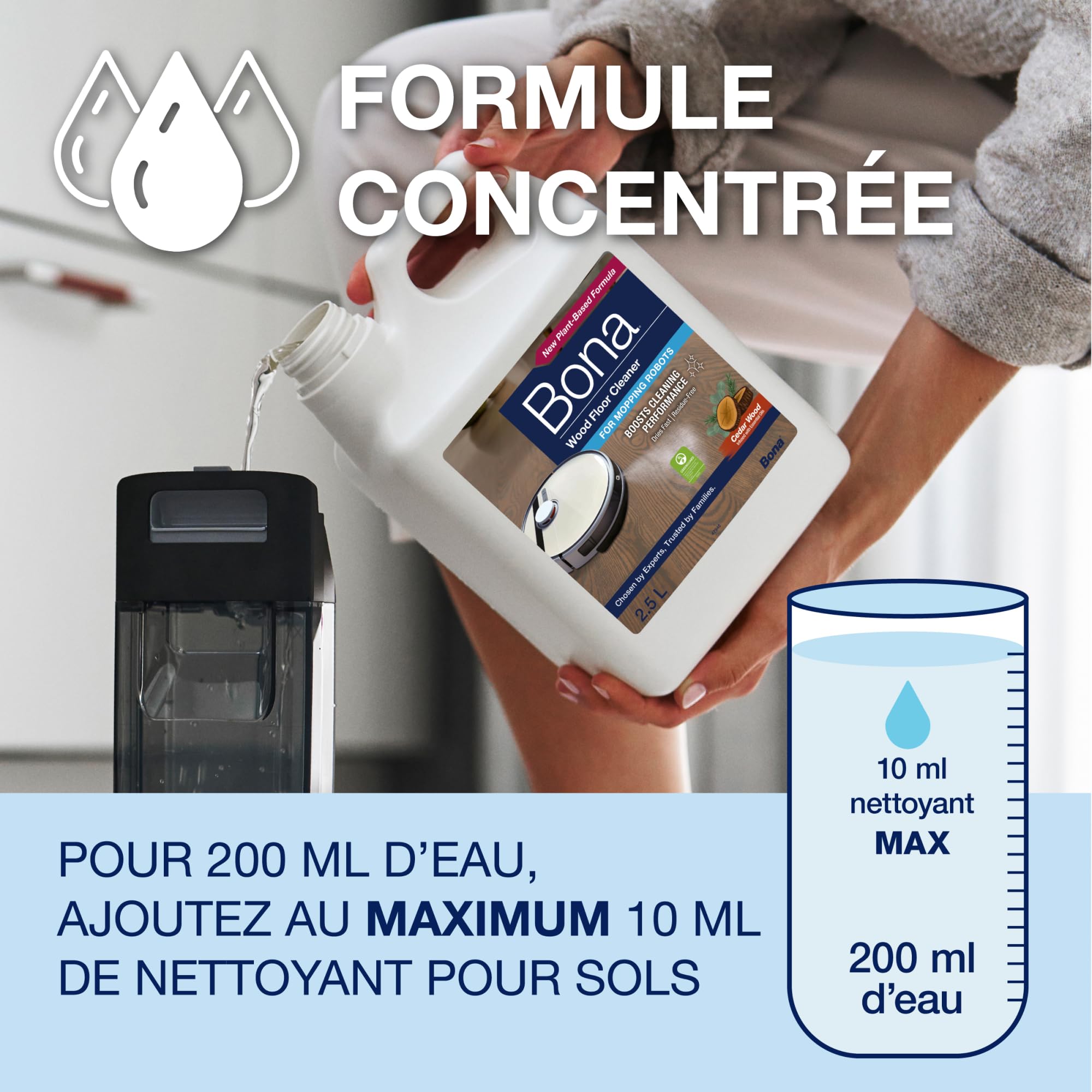 Image secondaire de Nettoyant pour Sols en Bois Bona 2.5L - Idéal pour Robots Laveurs