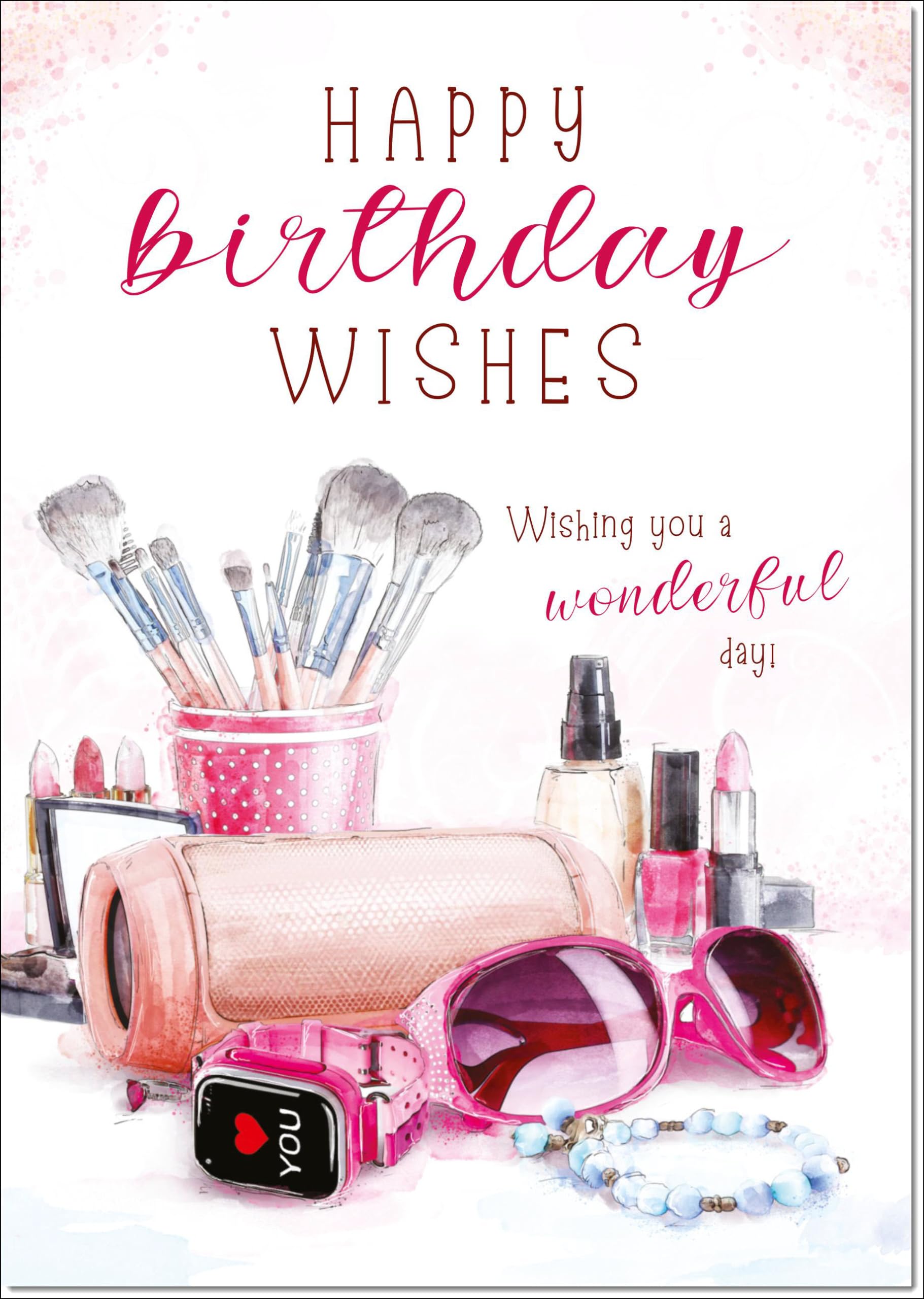 doodlecards Birthday Card for Her Make-up Large A4 Size with Plain Envelope — image 1