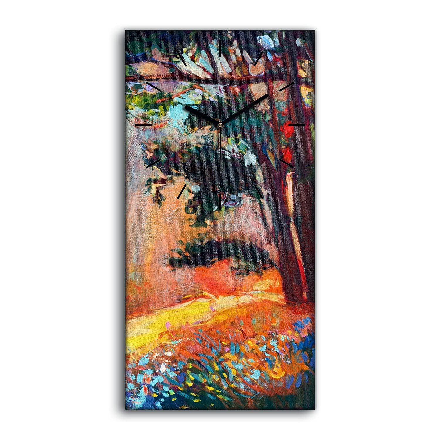 Horloge sur toile paysage de nature Coloray pour une ambiance poétique
