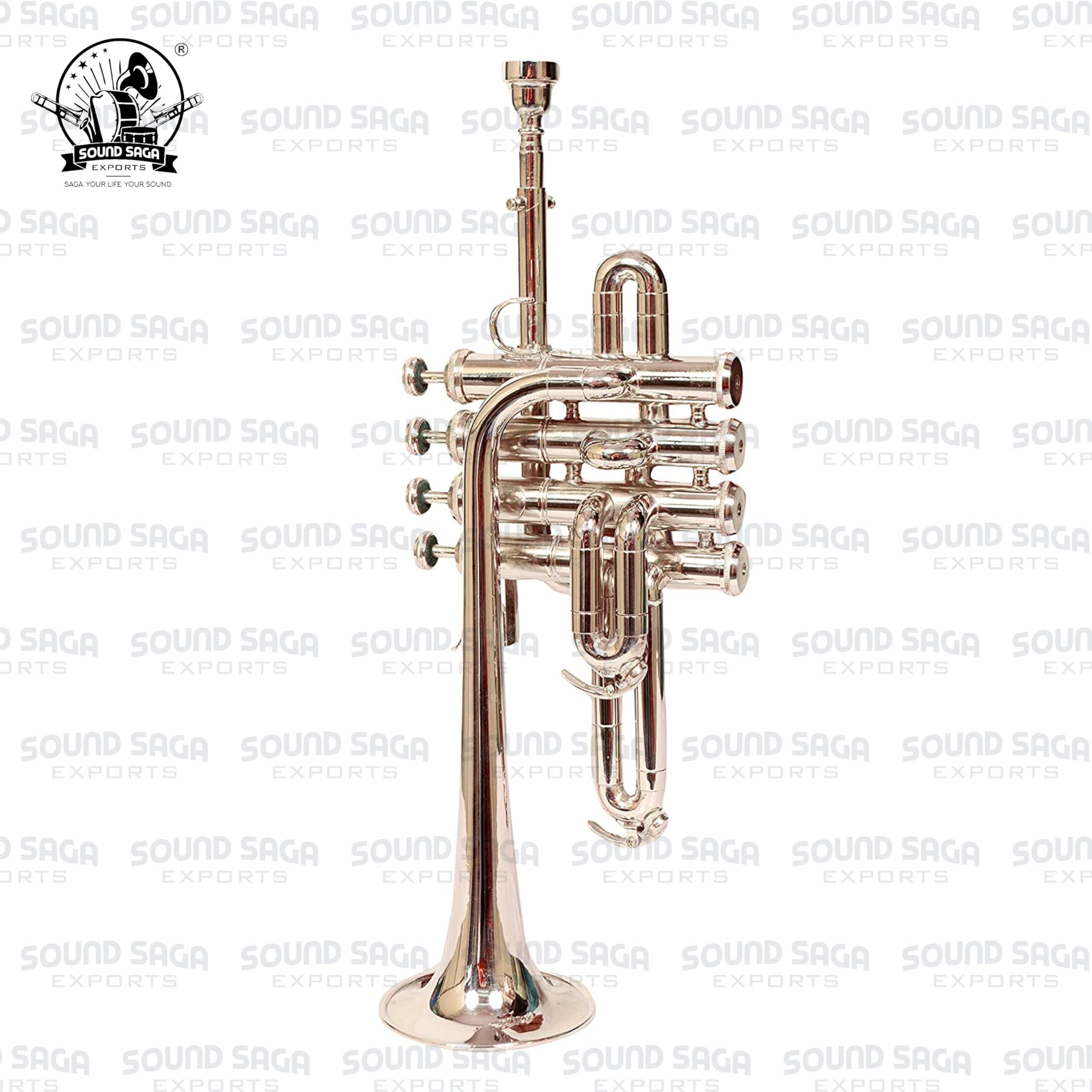 Piccolo Trumpet BB Pitch Premium Qualität inklusive Mundstück und Tragetasche (NICKEL)