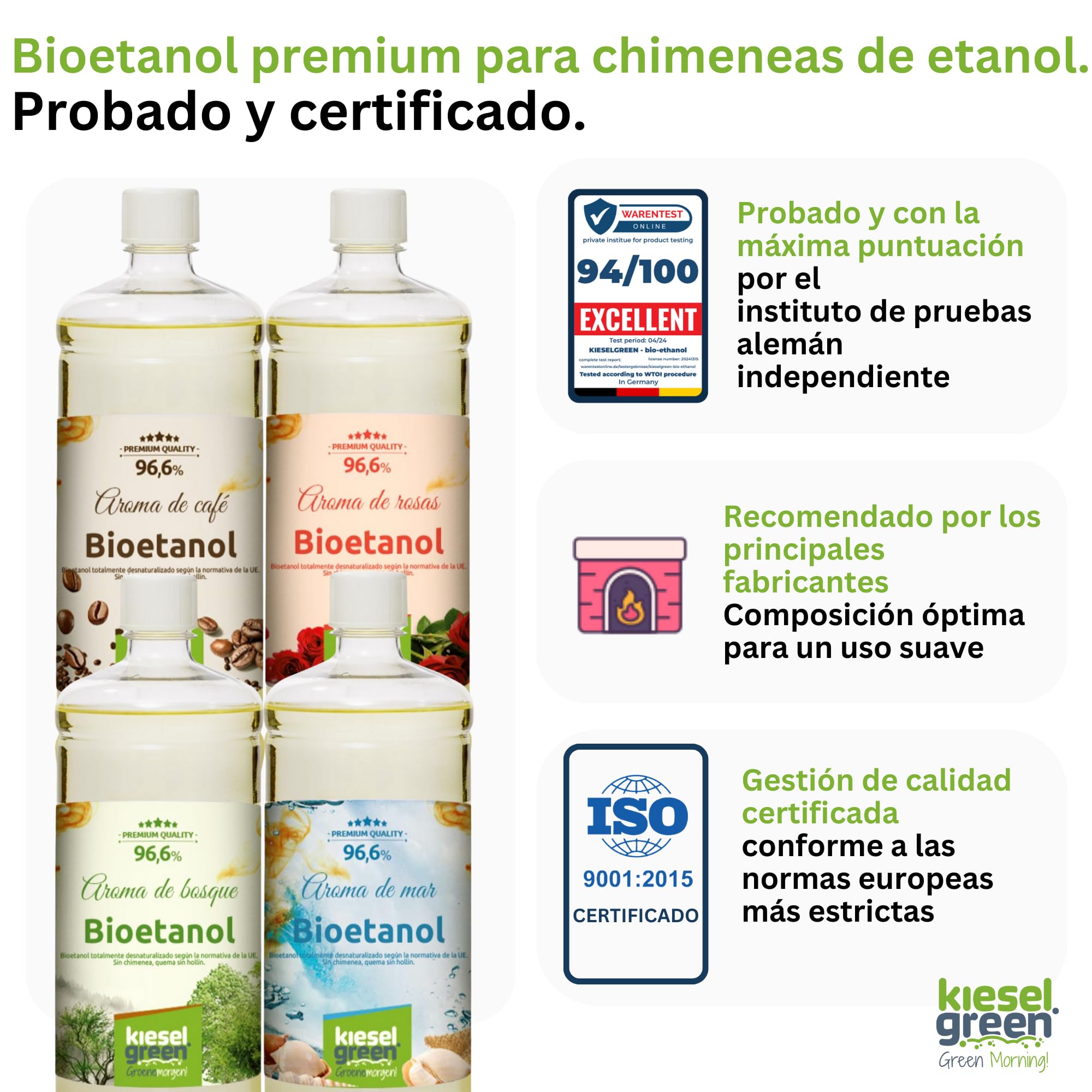 Bioetanol 12 x 1 litro con Fragancia para Chimenea de Etanol, Muchas Variedades – Bioalcohol como Fragancia de Ambiente – Estufas de Bioetanol, Biochimenea Etanol, Ethanol (M3)