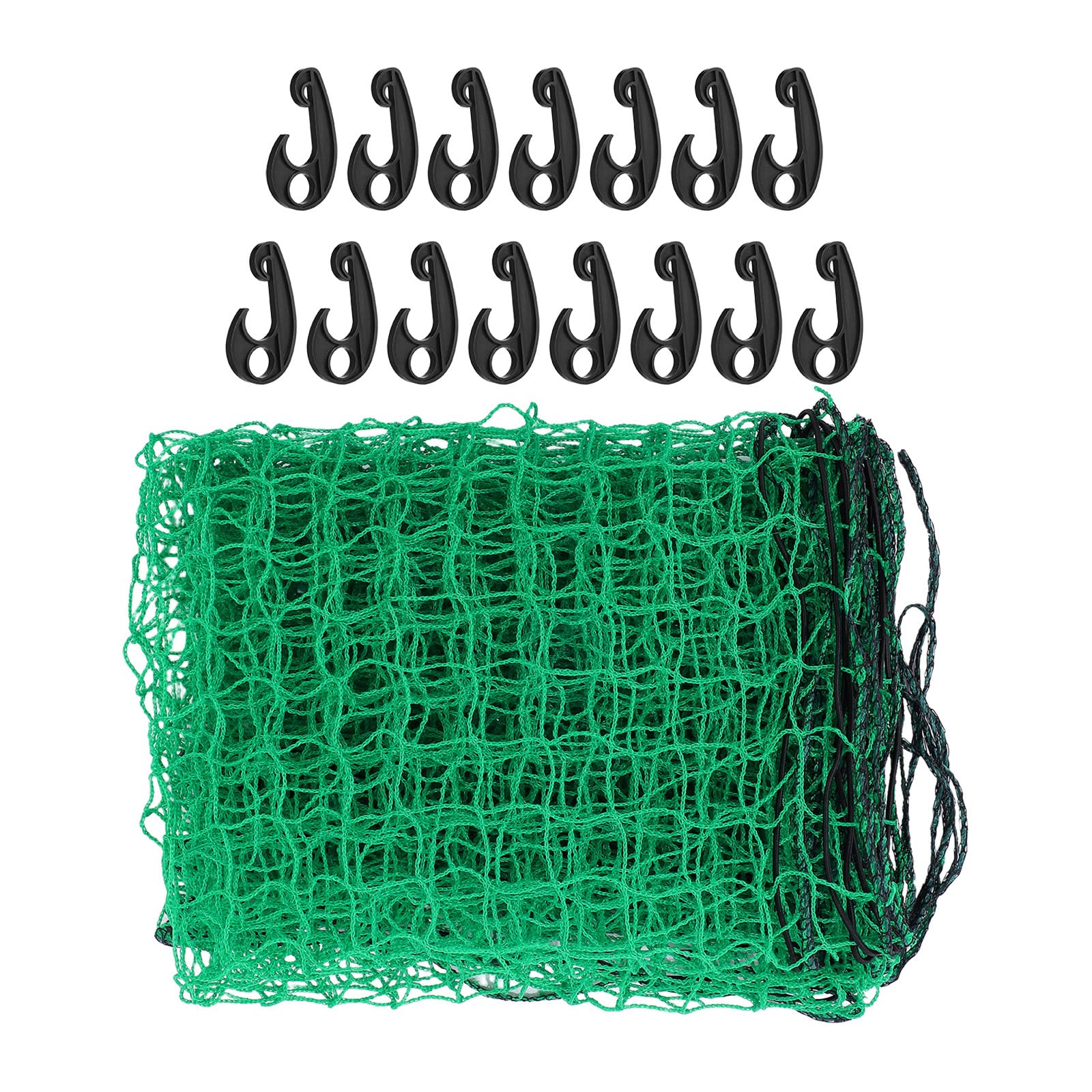 Rete di Carico e Copertura Durante in Nylon Resistente per Cassone di Camion con Elastici e 15 Ganci, Rete per Bagagliaio Campeggio e Trasporto Merci