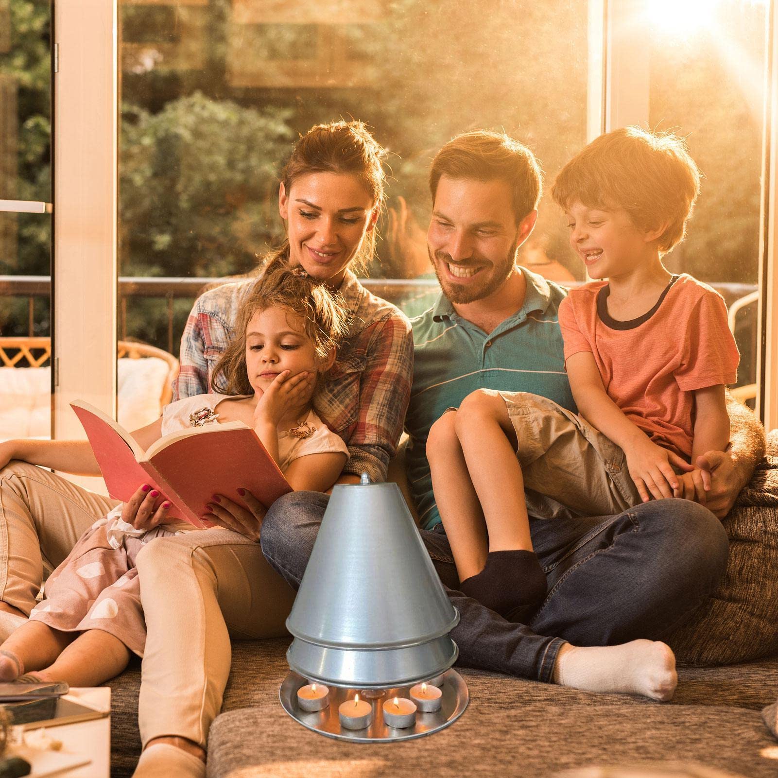 Chauffe-bougie Chauffe-plat En Métal à Double Paroi Pour Radiateur De Four, Cuisinière à Bougies D'intérieur (marron