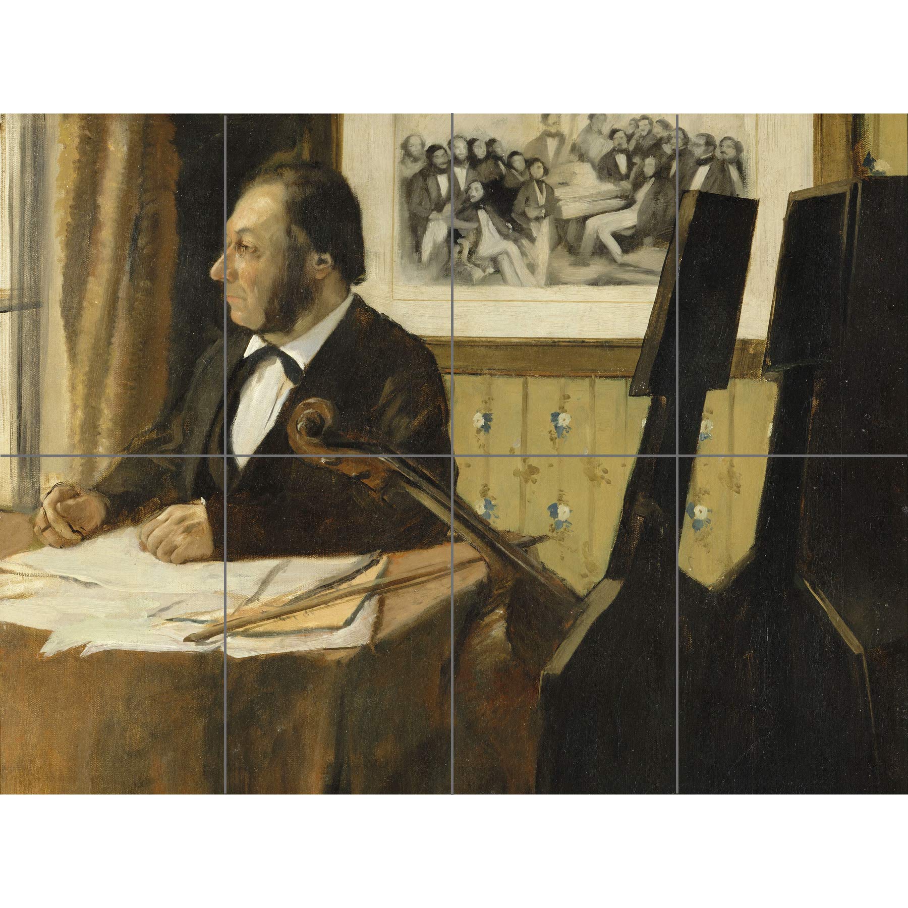 Artery8 Edgar Degas The Cellist Pilet XL Giant Panel Poster (8 Sections)