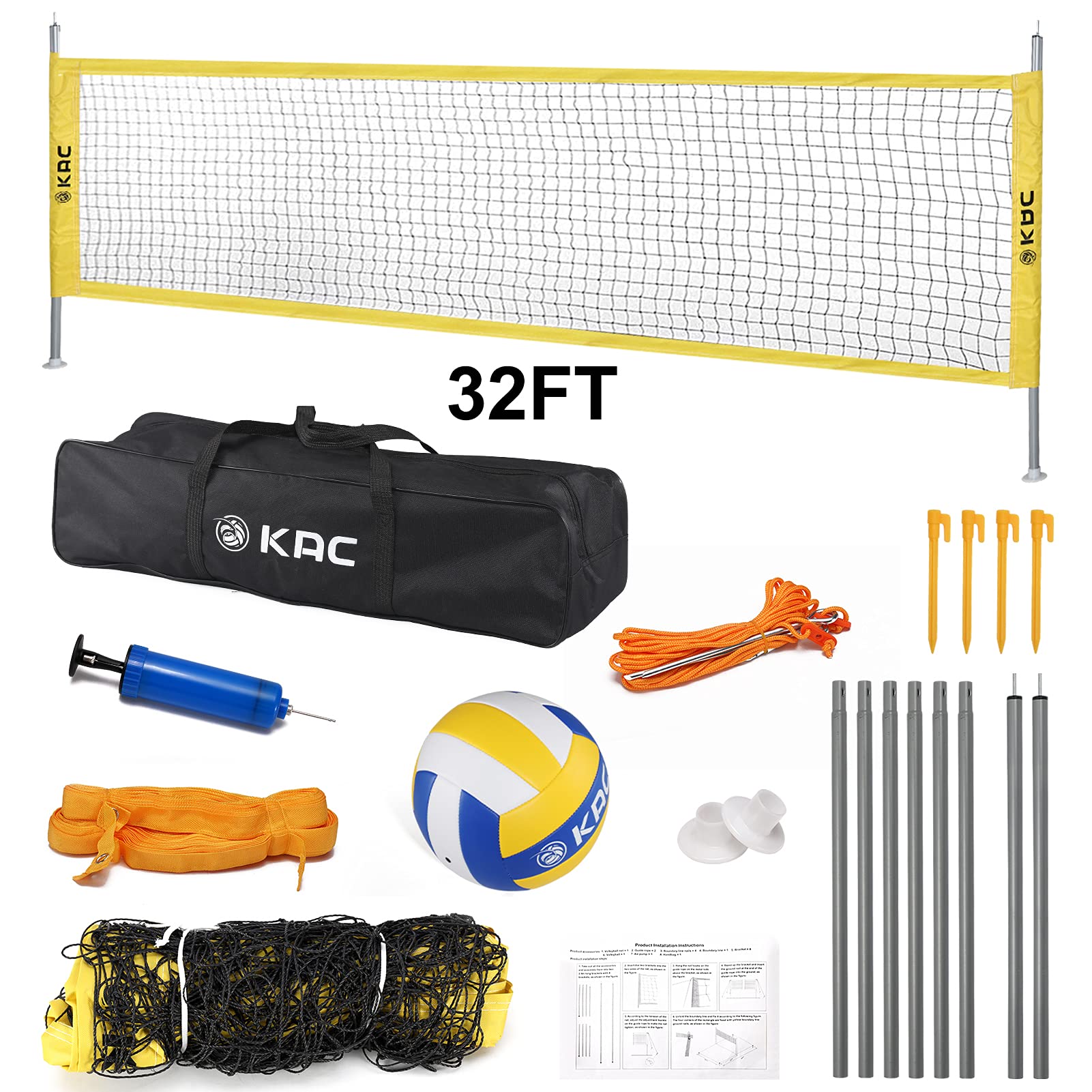 Hamino Volleyball Net Outdoor, Portable