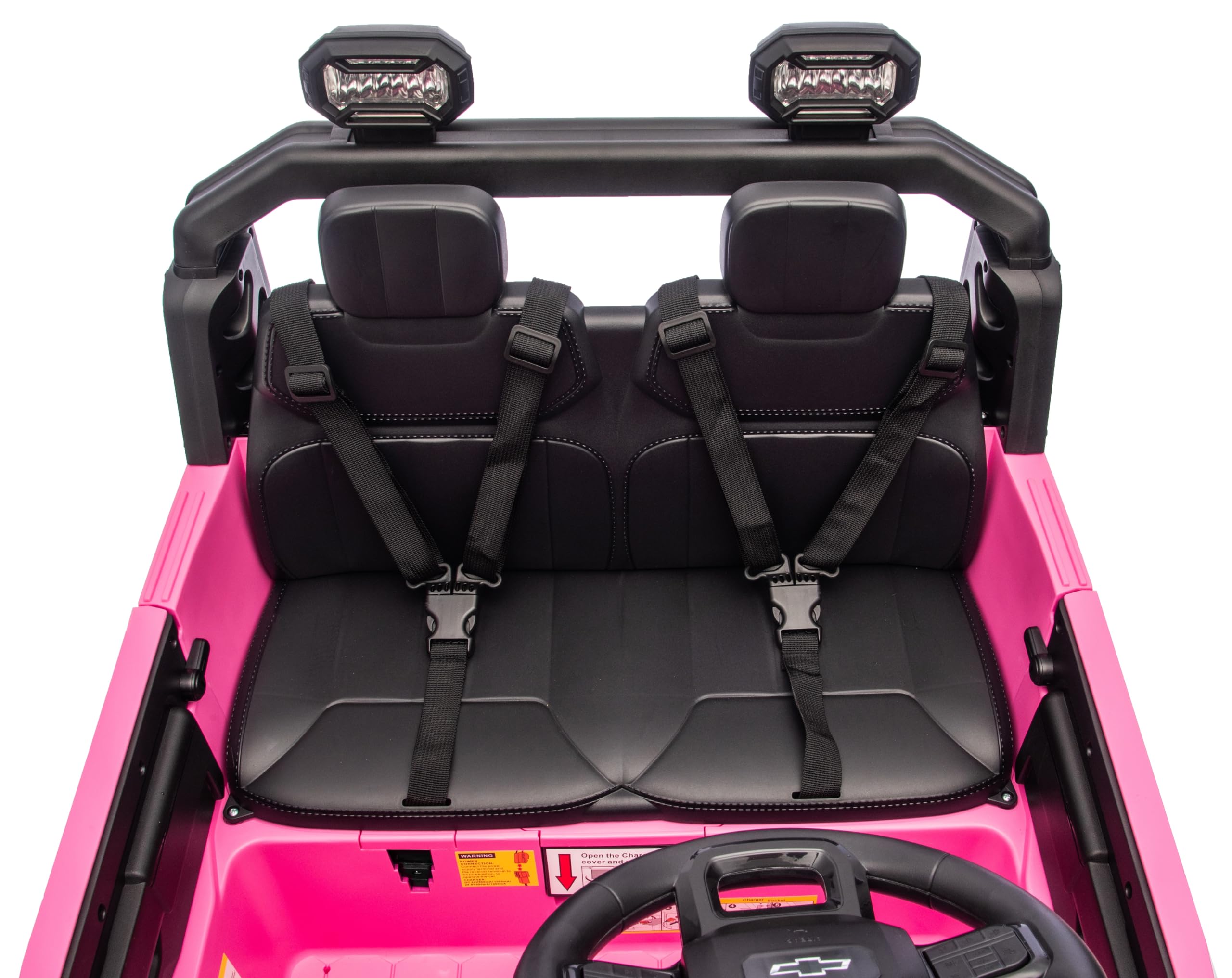 Chevrolet Silverado ZR2 24V Maxi Fuoristrada 2 Posti Auto Macchina Elettrica per Bambini Telecomando Luci a Led Bluetooth Ammortizzatori Carico Massimo 60 Kg (Rosa)