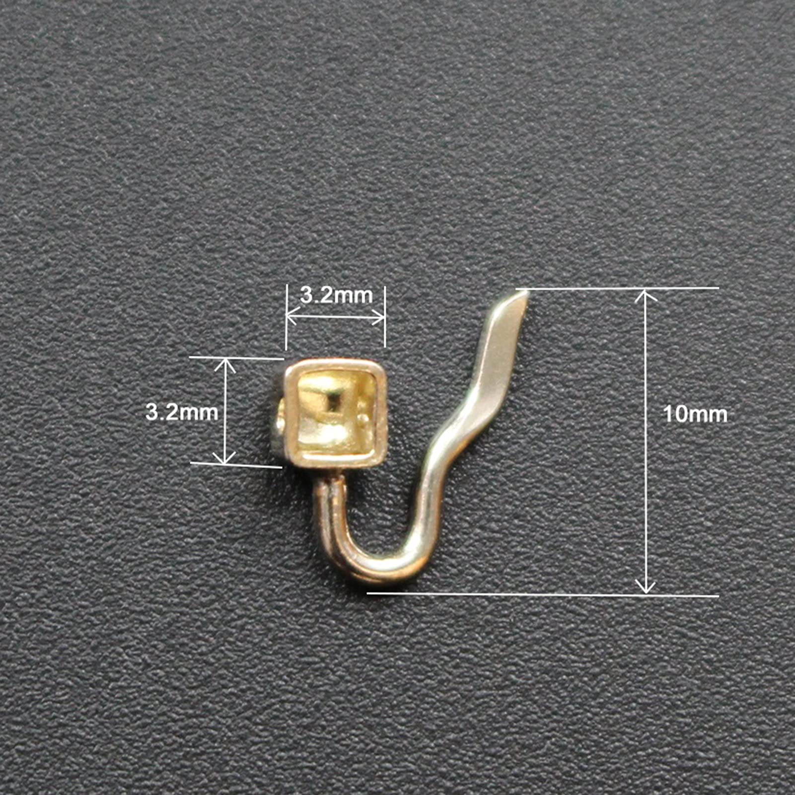 100 ensembles de bras de plaquette nasale de lunettes, for cadre optique de lunettes, accessoires de réparation de lunettes, Type à vis.