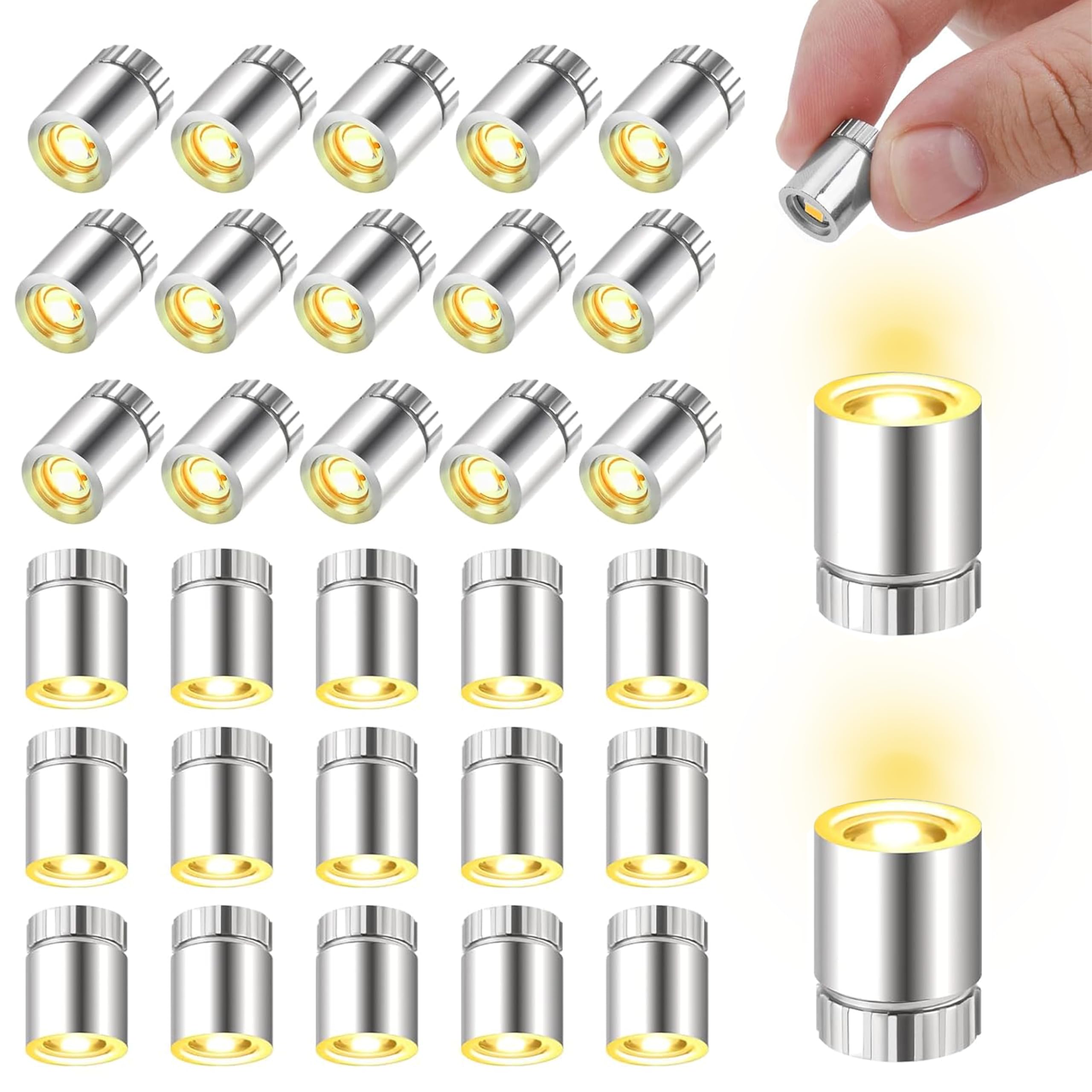 LakiHomi Mini LED Lichter für Puppenhäuser, 30 Stück LED Ballons Lichter,Micro LED Licht, Mini-Lichter zum Basteln, Miniatur Lichter für Vitrinen, Spielzeug,Bausteine,Weihnachts dekoration