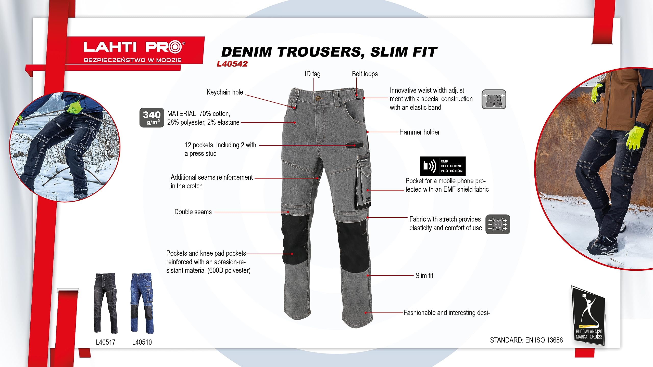Lahti PRO Herren Work Utility Pants L40542