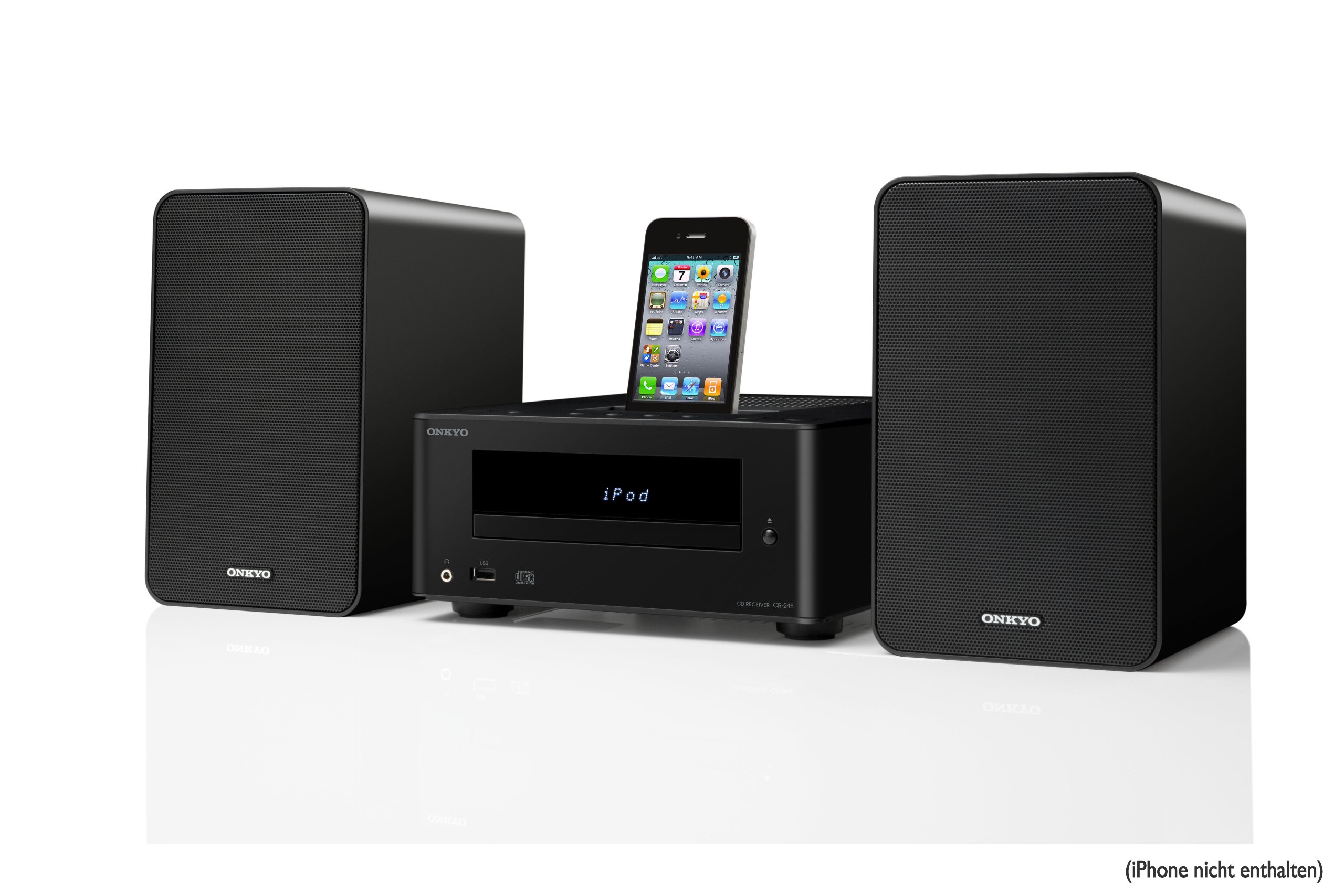 Onkyo CS-245 Compact System (RDS, CD/MP3 Player, 15 Watt, Apple