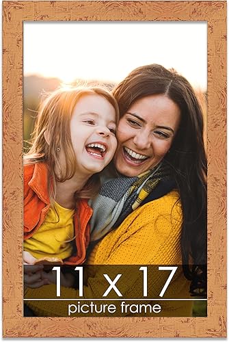 Miniatura 10 de Poster Palooza Marco de fotos de madera roja Shabby ChicFarmhouse de 13 x 17 pulgadas, acrílico UV, respaldo de espuma y accesorios para colgar de