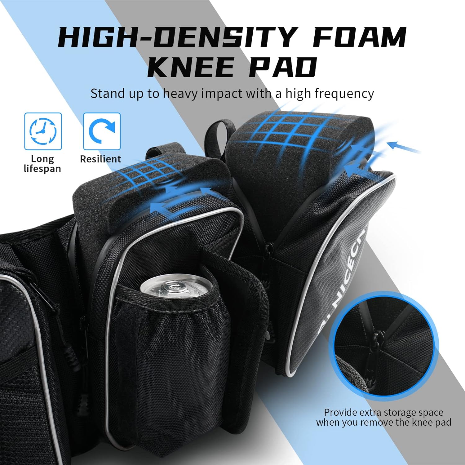 NICECNC X3 Door Bags, Upgraded PVC 1680D Oxford, Carbon Fiber Design, 2 Detachable Sponge Pad, UTV X3 Front Door Bags, Compatible with Can Am Maverick X3 Max XRS XDS XMR Turbo R 2017-2022, Blue