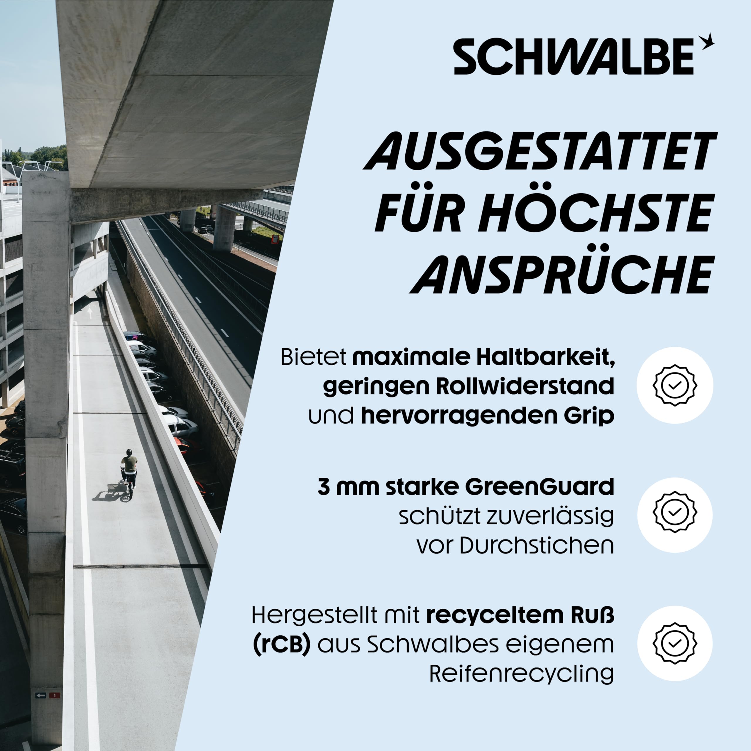 Schwalbe Motion Big Apple Fahrradreifen – Umweltfreundlicher Reifen mit großem Volumen – K-Guard/RaceGuard Pannenschutz – Für Alltag, City- & E-Bikes – 12 bis 28 Zoll