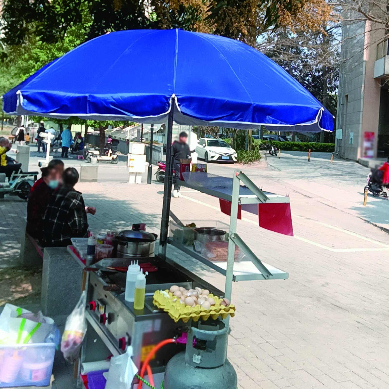 Parasol ogrodowy, duży parasol stoisko, odporny na słońce i deszcz, trwały, modny, odpowiedni do hoteli, dziedzińców, plaż, ogrodów itp., parasolka bez podstawy, trzy kolory