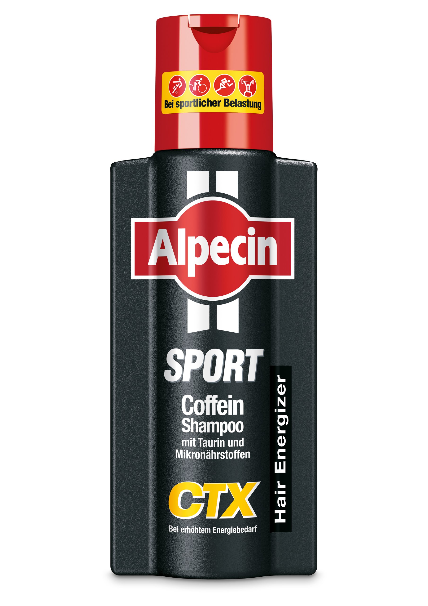Alpecin Sportowy szampon kofeinowy CTX – 3 x 250 ml – w przypadku obciążenia sportowego | energia dla mocnych włosów | pielęgnacja włosów dla mężczyzn – Made in Germany