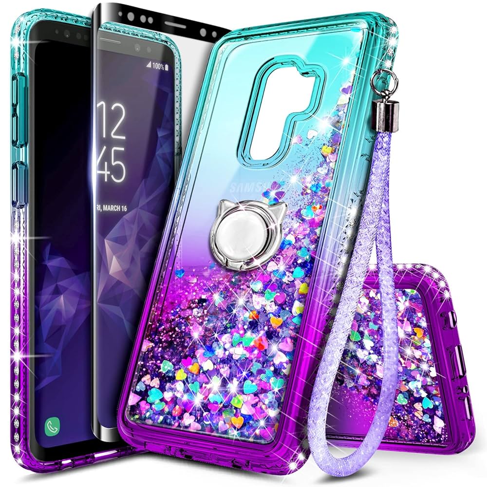 スマホアクセサリー Samsung s9 Amazon.com: E-Began Case for Samsung Galaxy S9 with Screen