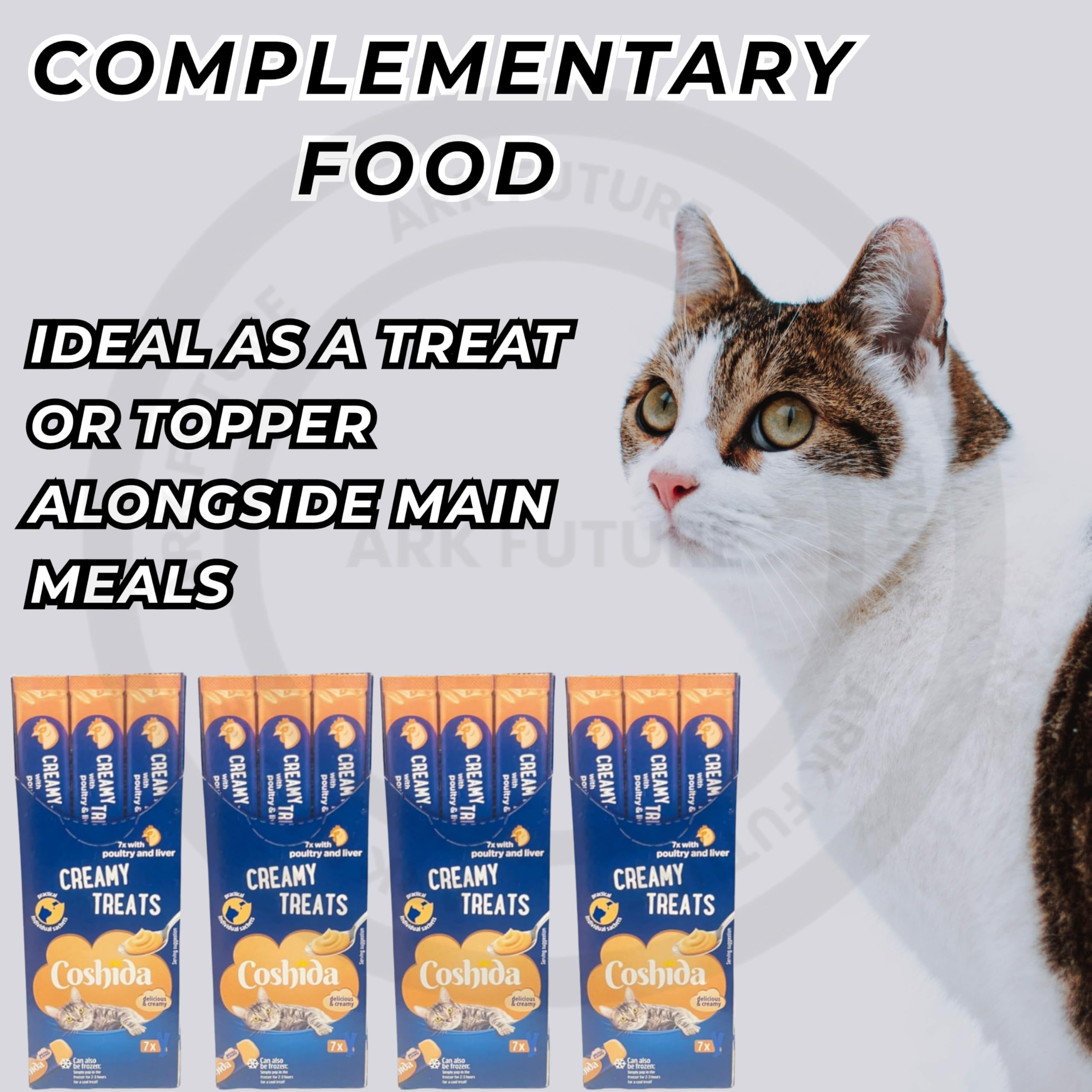 Ark Future Coshida Creamy Cat Treats, 7 Individual Sachets, High Moisture Content, No Added Cereals or Preservatives - Image 2