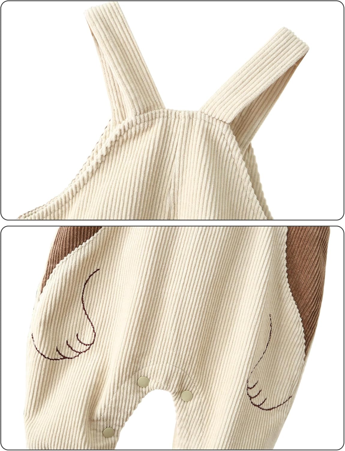 Happy Cherry Corduroy Dungarees Baby Overalls Cotton Button Suspender Loose Jumpsuit Trousers Girls Boys - Image 2