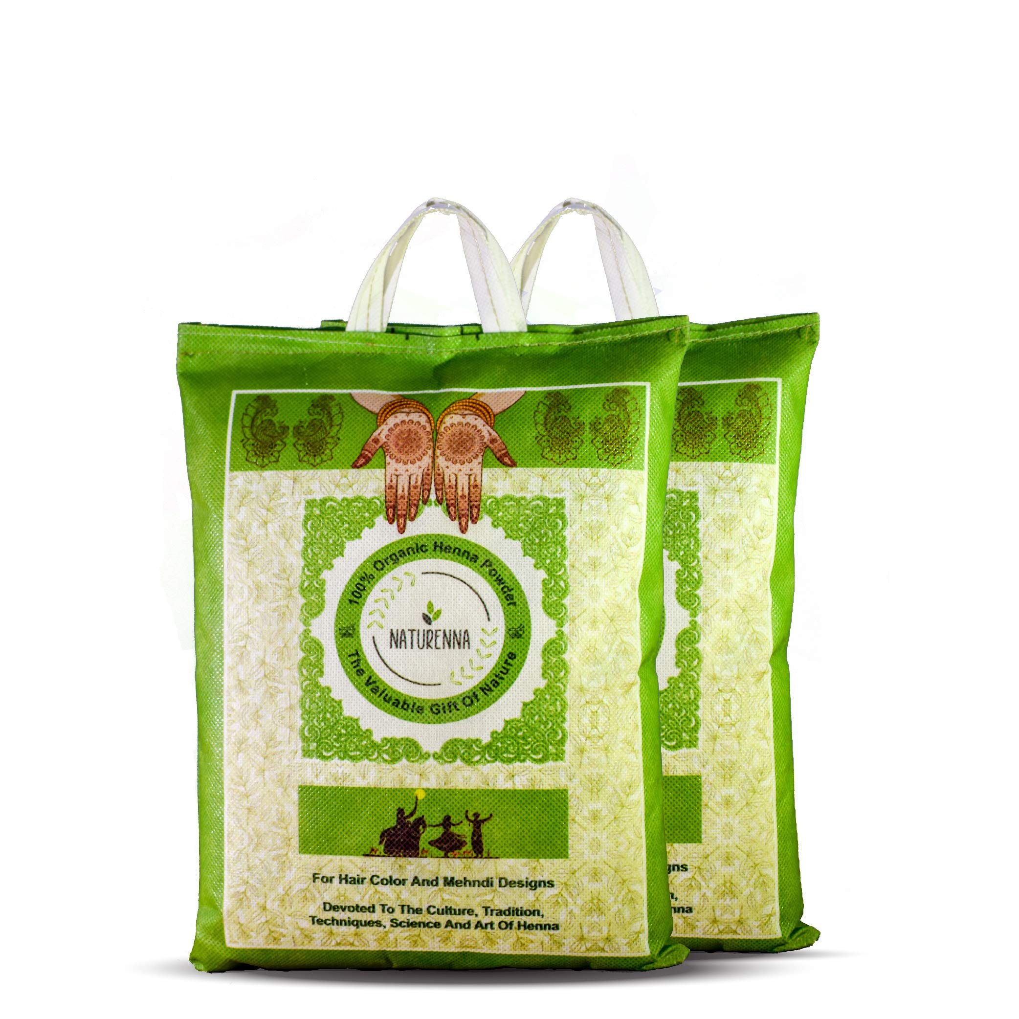 Naturenna Natural Henna/Mehandi Powder for Hair Colour & Mehndi Design (Pack of 2, 400 gm each) - 800 gm-image-48