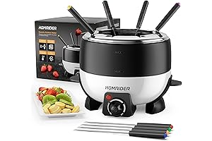 Electric Fondue Pot for Chocolate and Cheese Fondue Set