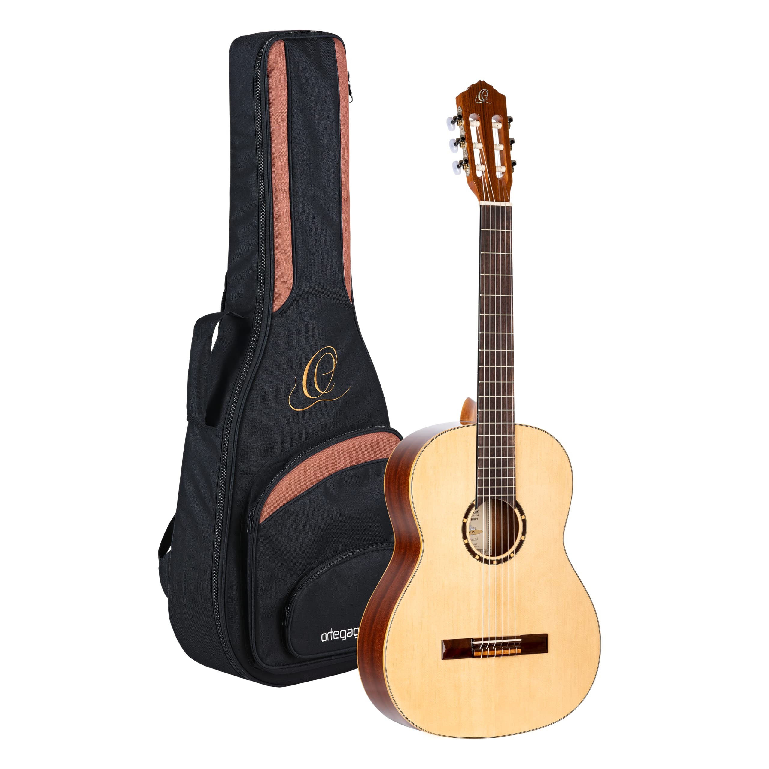 Ortega R121G Family Series Full-Size Guitar Natural Classical Guitar with Gig Bag