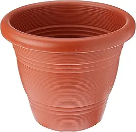 Sanremo - Vaso Redondo Plástico para Jardinagem de 17 cm, Linha Boulevard