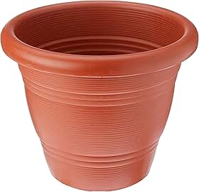 Sanremo - Vaso Redondo Plástico para Jardinagem de 17 cm, Linha Boulevard