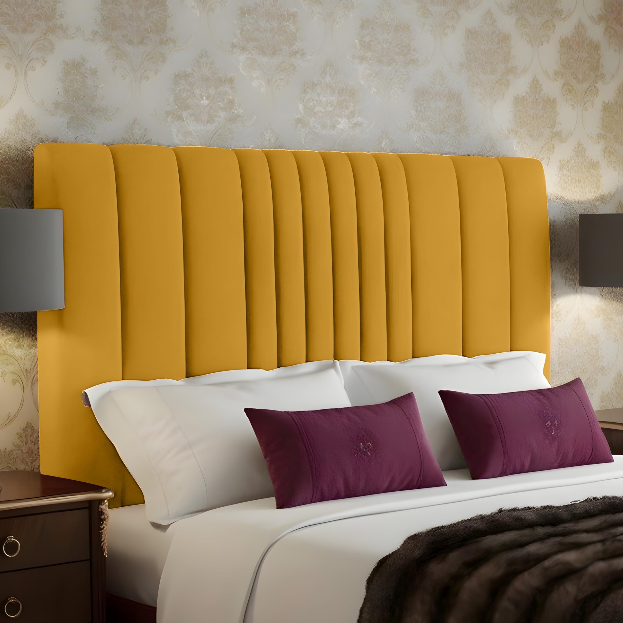 HB-1 Headboards for Beds – Manhattan 24'' Divan Bed Headboard – Headboards for Divan Beds, Bedroom & Hotel Furniture, Elegant Soft Plush Fabric Head Board